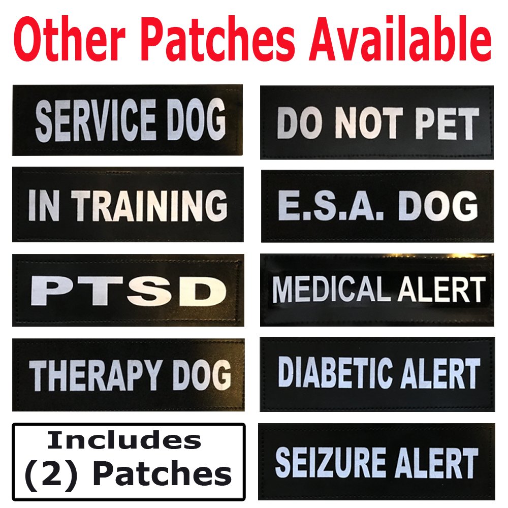 Ptsd - (2) Ptsd Patches For Service & Non-Service Dogs (Xxs - Med)