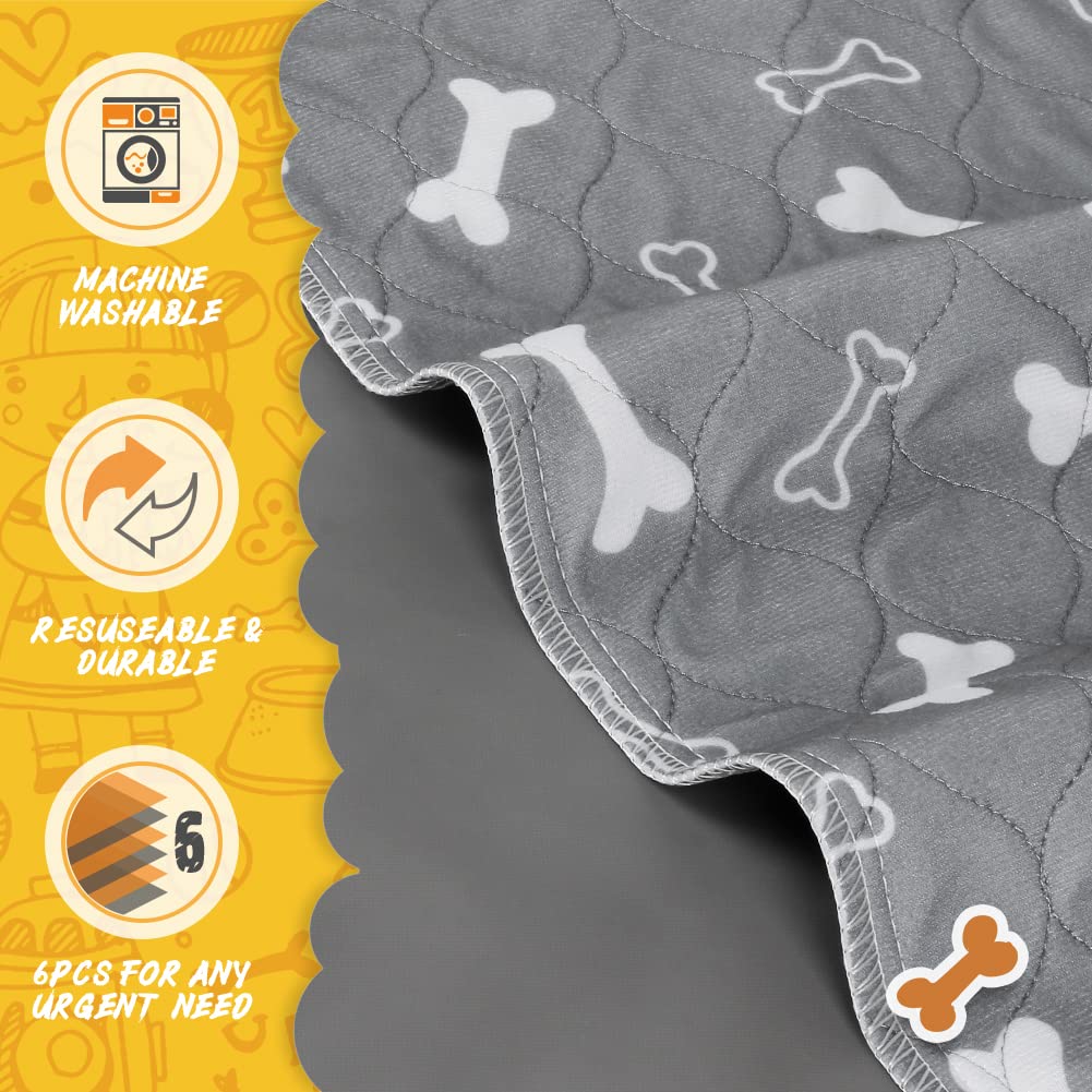 2Pack Washable Pee Pads For Dogs, 41?6 Inch Reusable Dog Pads, Non Slip Puppy Pads With Urine Absorption, Reusable Puppy Pads For Whelping, Potty, Training, Playpen