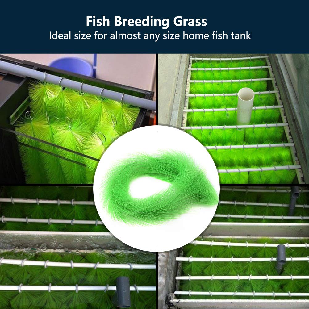 Zerodis 60cm / 100cm Aquarium Artificial Grass Decorative Fish in Aquarium Fish for Breeding(100CM)