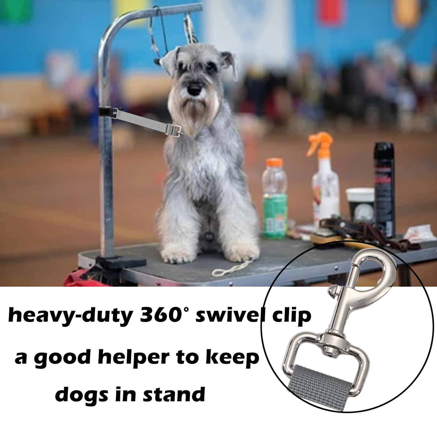 Fursdoly Pet Dog Grooming Arm Accessories - Dogs Loop Pets Grooming Loops Extension Straps 2 Pcs Adjustable Secure And Stable Lo