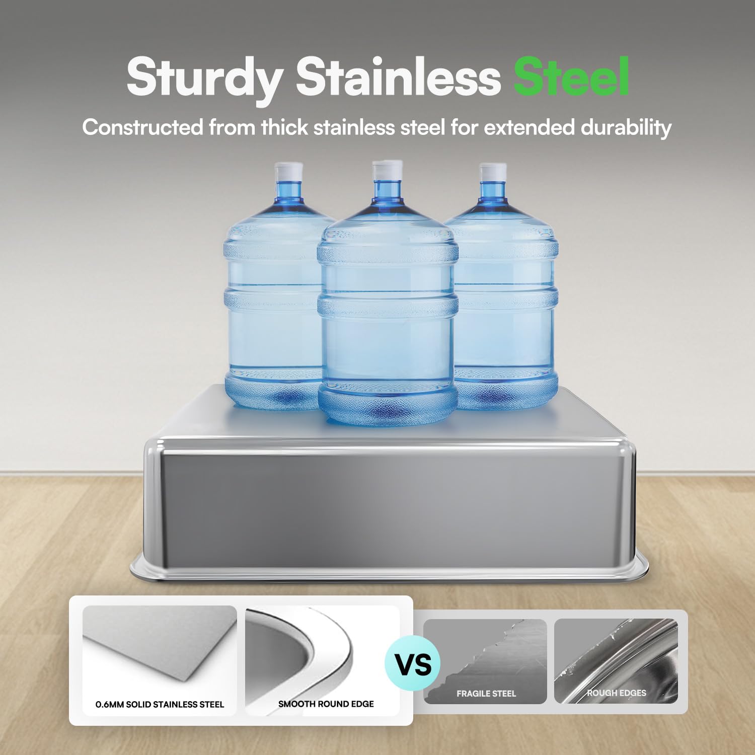 All For Paws Stainless Steel Cat Litter Box With Litter Mat For Big Cats Xl Metal Litter Pan With High Sides Enclosure Kitty Lit