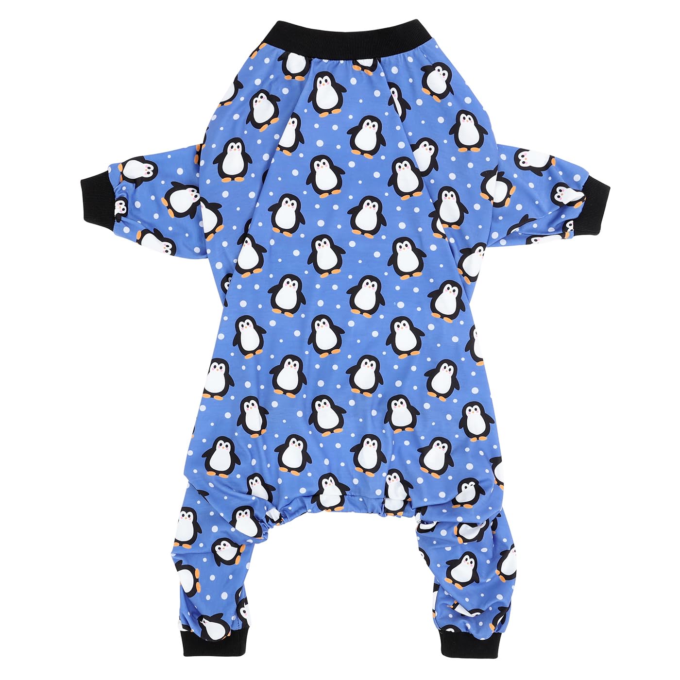 HDE Dog Pajamas One Piece Jumpsuit Lightweight Dog PJs Shirt for M-3XL Dogs Penguin Polka Dots - 2XL