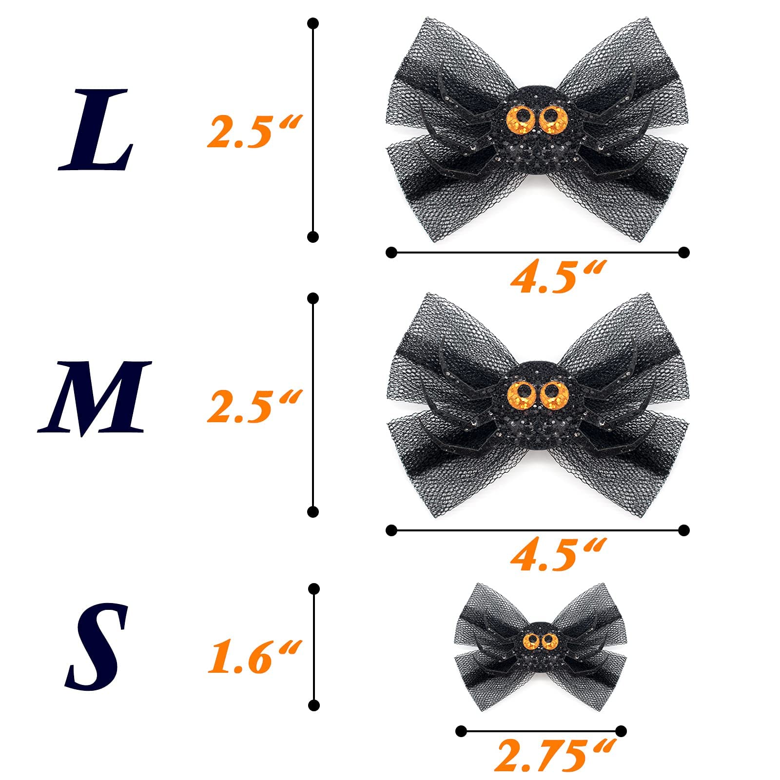 Azuza Halloween Dog Collars With Bow Cute Sequined Spider Purple Dog Collar With Lace Bow Tie Gifts On Halloween For Large Dogs