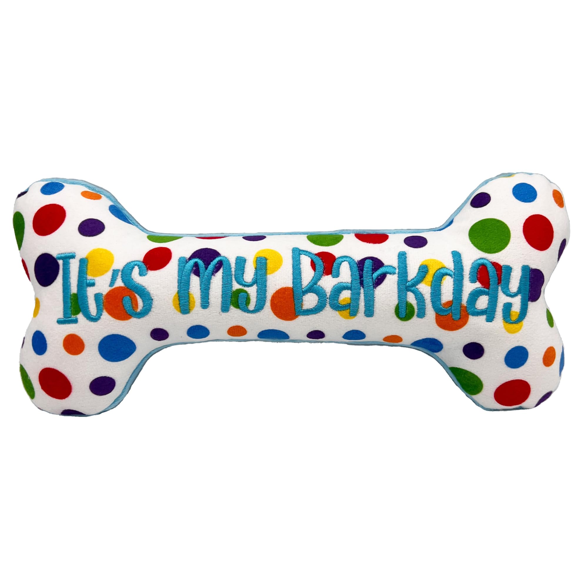 Huxley & Kent For Dogs - It'S My Barkday Bone (Large) - Birthday Funny Dog Toy - Power Plush Dog Toy With Squeaker - Fun, Durabl