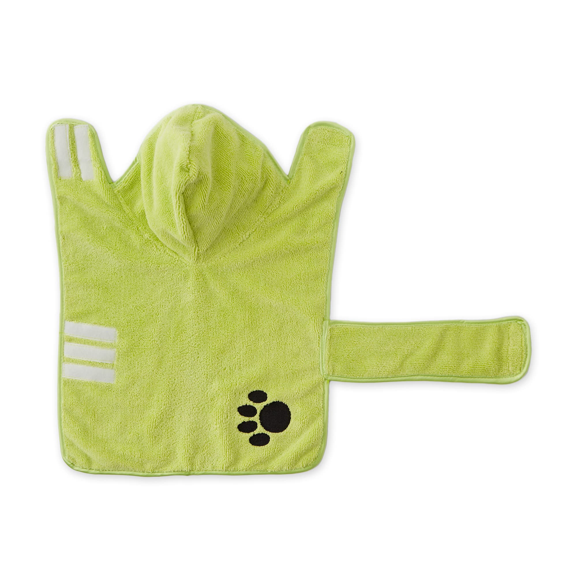 LETTUCE GREEN - EMBROIDERED PAW SMALL PET ROBE
