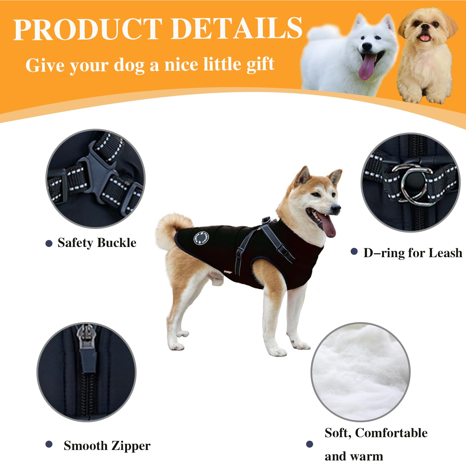 Furry King Dog Winter Coat With Harness, 7 Colors, Waterproof, Fleece Lined. (Purple, 4Xl)