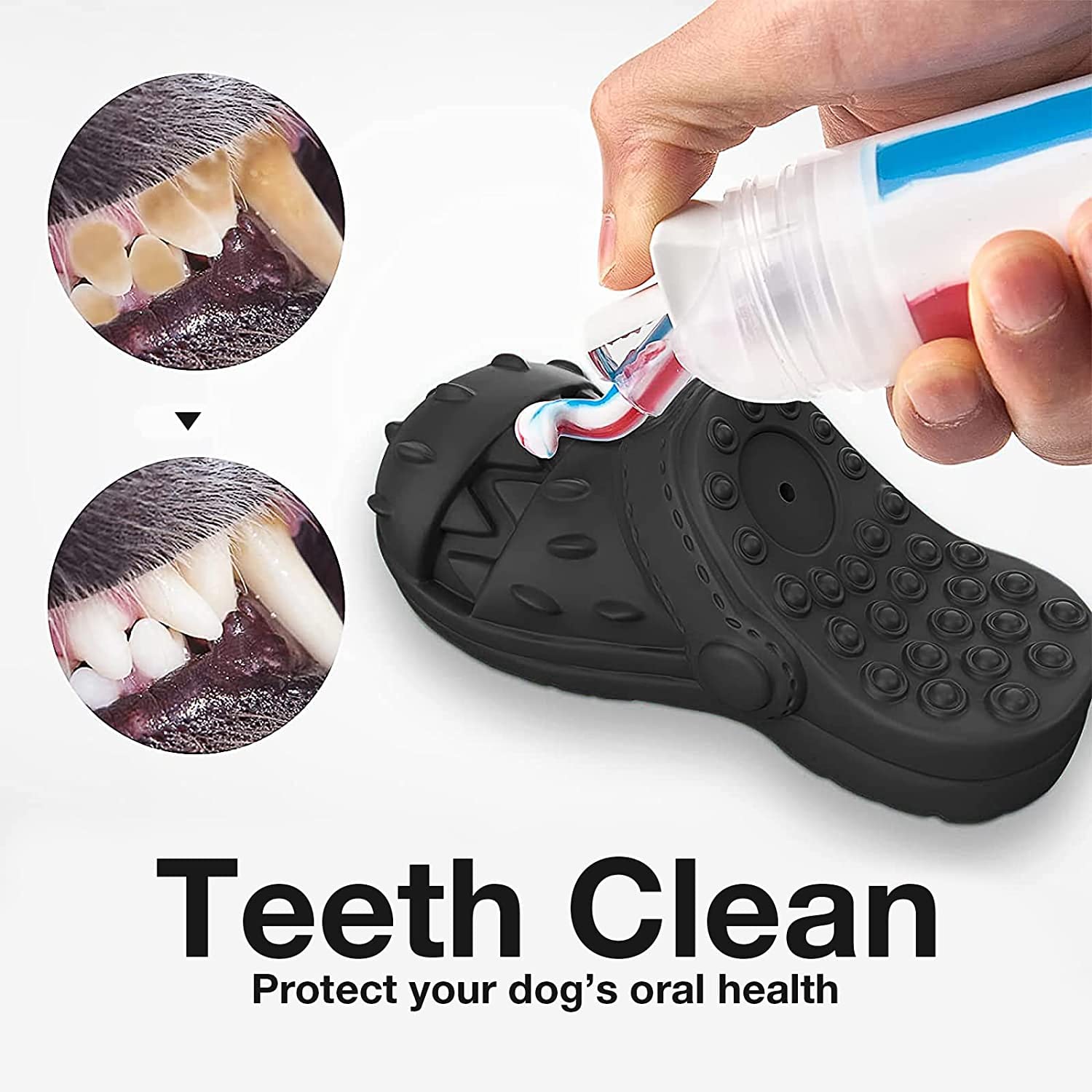 Tough Dog Toys For Aggressive Chewers, Indestructible Dog Toys, Durable Dog Chew Toys Natural Rubber Dog Toy With Bleef Flavor For Small/Medium/Large Interactive Squeaky Dogs (Black)