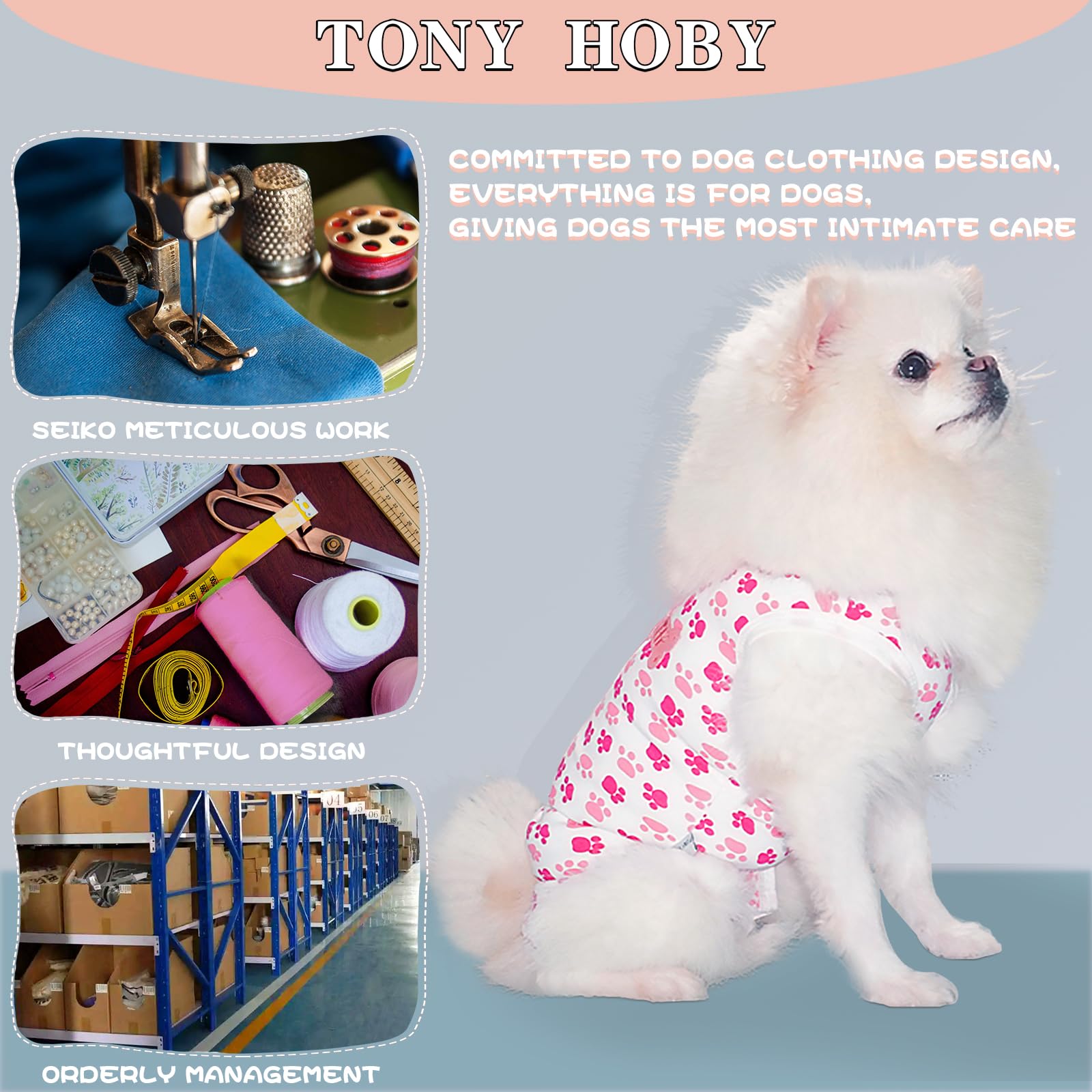 Tony Hoby Dog Pajamas, Summer Dog Shirt, Soft Breathable Dog Pajamas With Cute Pawprints (Pink, Xl), X-Large