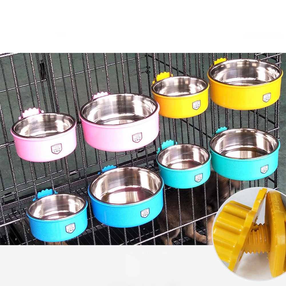 DEVILMAYCARE Pet Feeder Dog Bowl Stainless Steel Food Hanging Bowl Crates Cages Dog Parrot Bird Pet Drink Water Bowl Dish Access
