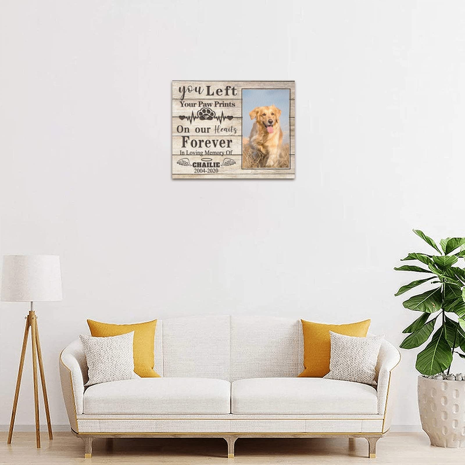 Customized Dog Memory Canvas Print Personalized Picture Pet Loss Memorial Canvas Wall Art Custom Pet Bereavement Gift Wall Art Sign Pet Bereavement Gift For Dog Lover Dog Mom Dog Dad Made In Usa
