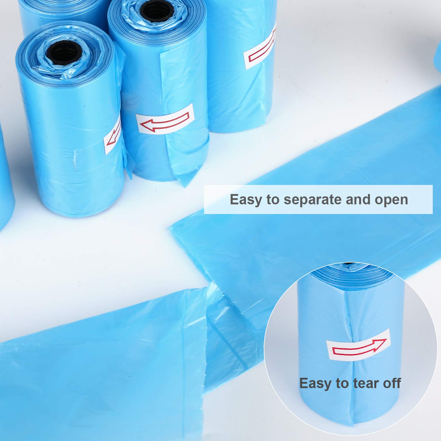 Depets Dog Poop Bag, Extra Thick Doggie Poop Bags With Dispenser And Leash Clip, Leak-Proof Dog Waste Bags, 11.8 × 8.7 In Poop Bags For Dogs Cats, Blue, 160 Count