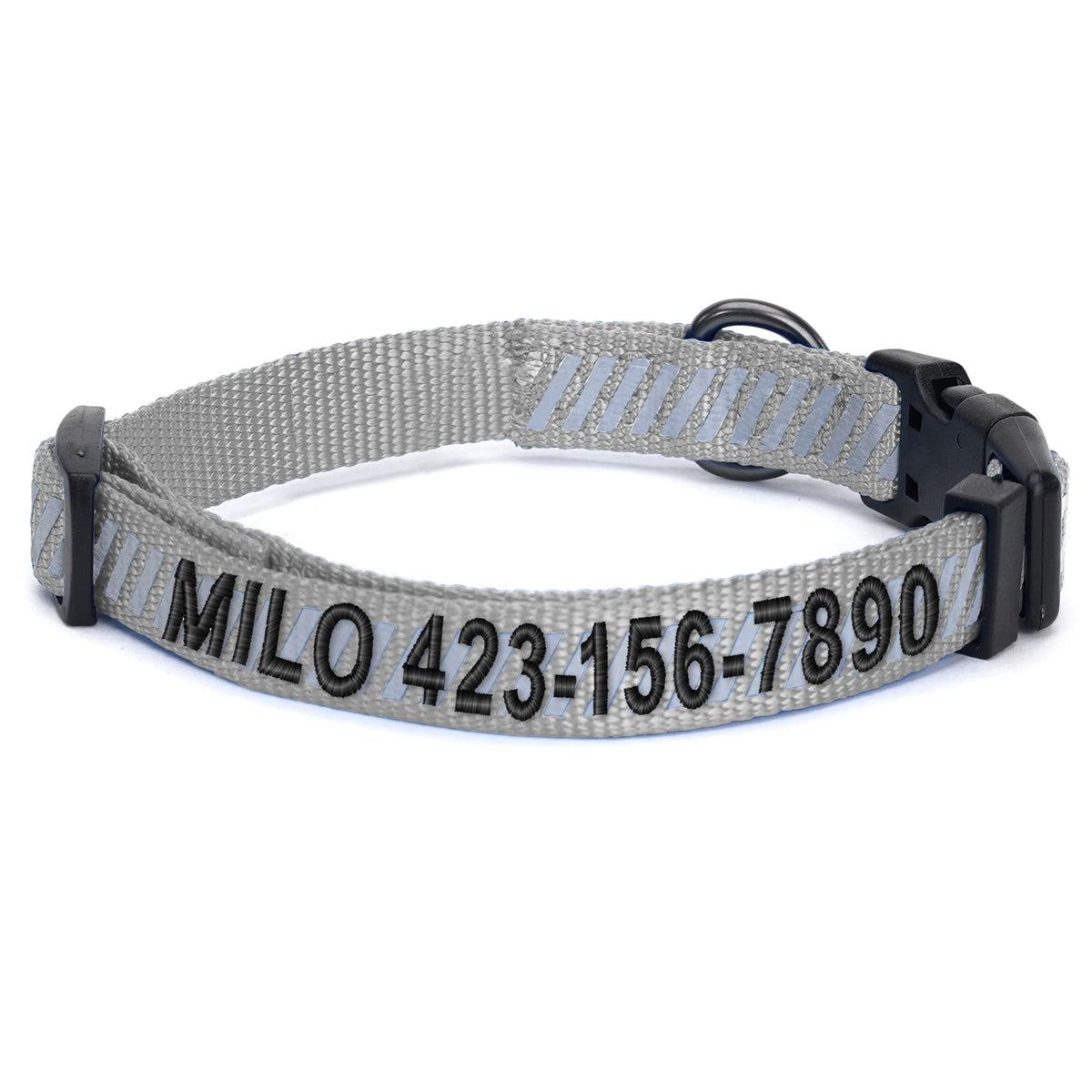 Pawtitas Reflective Dog Collar Reflective Thread Reflective Dog Collar Personalized Name Phone Number Adjustable Collar For Smal