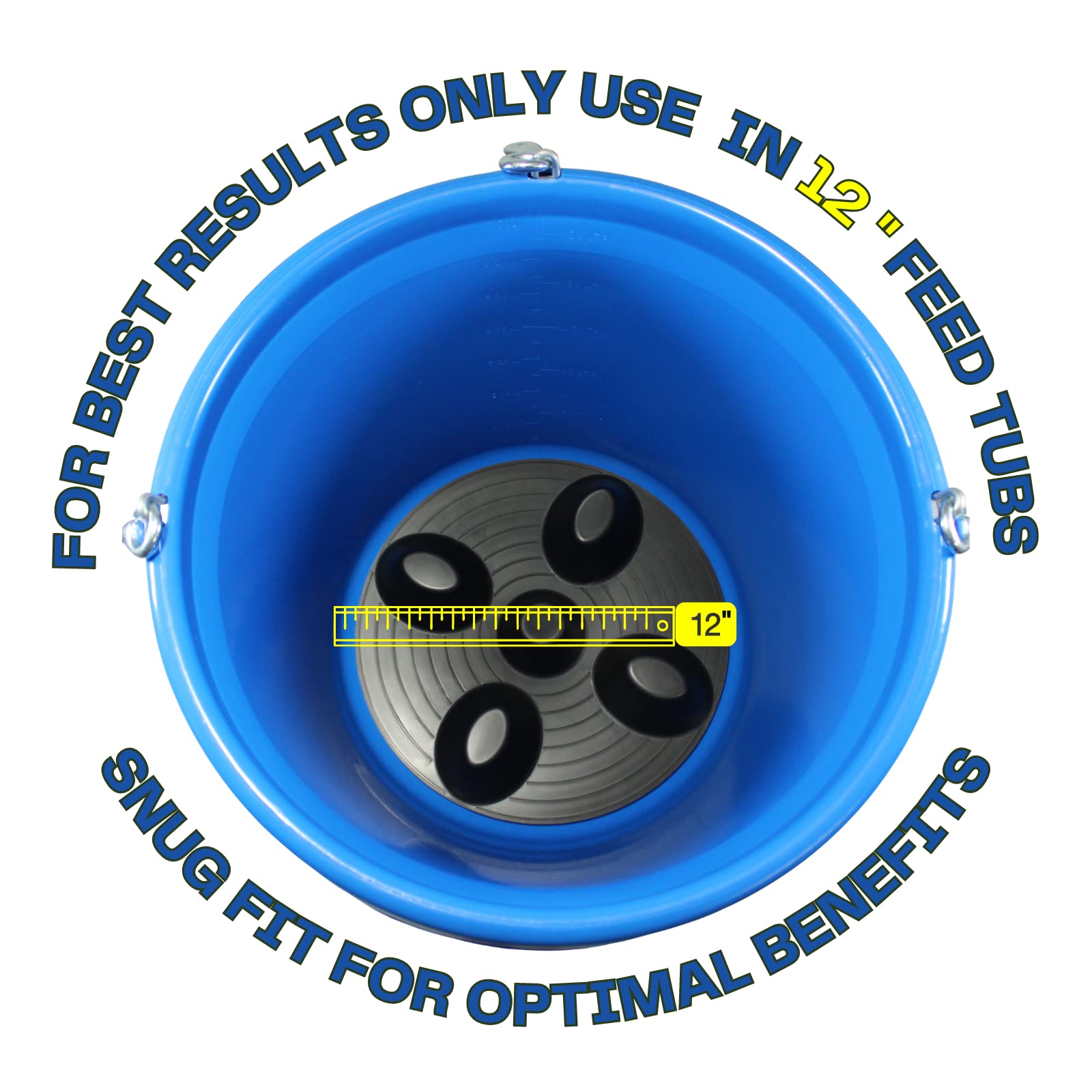 Drop 'N' Slow® Patented Portable Equine Slow Feeder Insert Designed To Reduce Choke, Curb Bad Eating Habits And Promote Healthy Digestion In Horses - Fits 12 Inch Round Feed Tubs