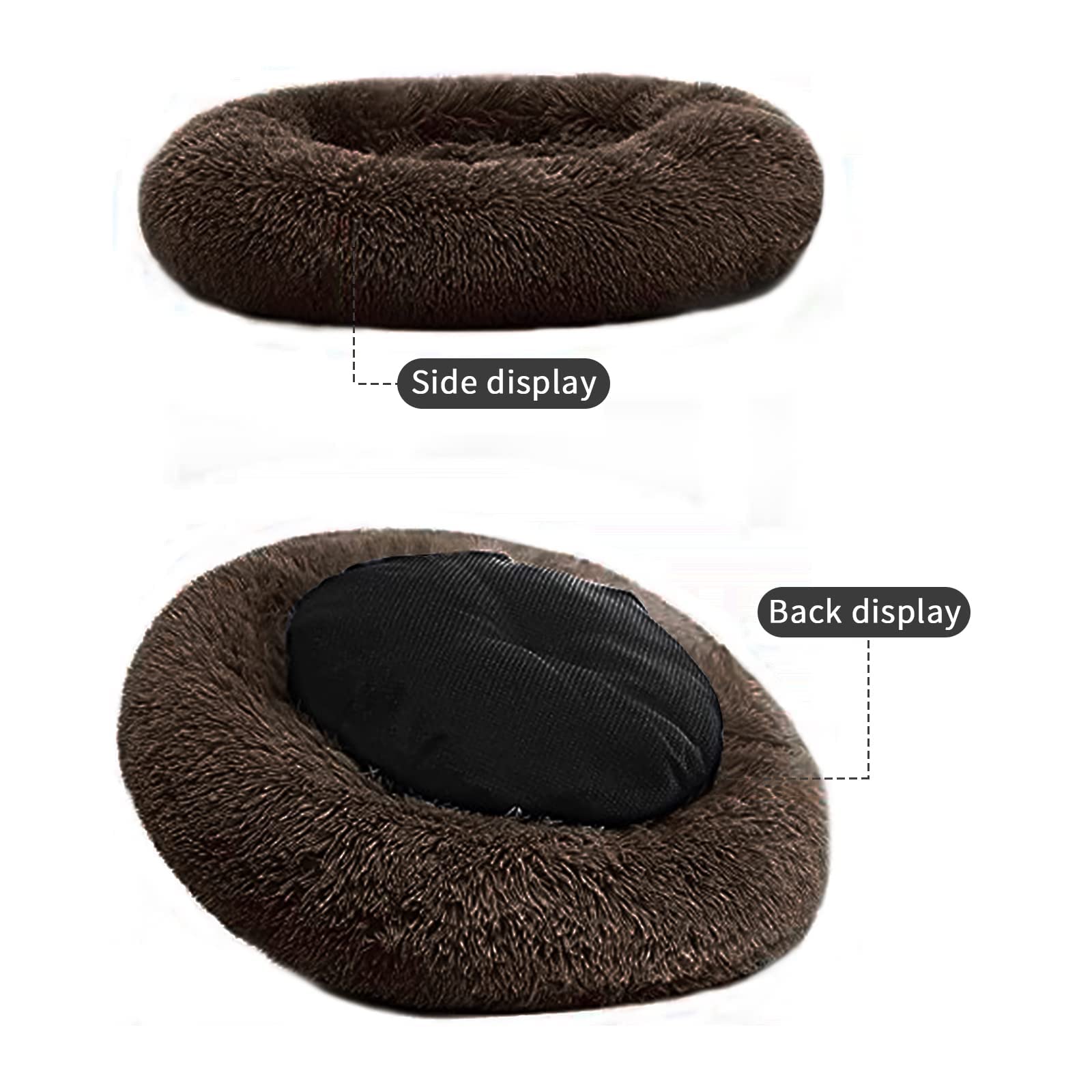 Nisrada Dog Bed For Small Medium Large Dogs, 24 Inch Calming Dogs Bed, Washable-Round Cozy Soft Pet Bed For Puppy And Kitten Wit