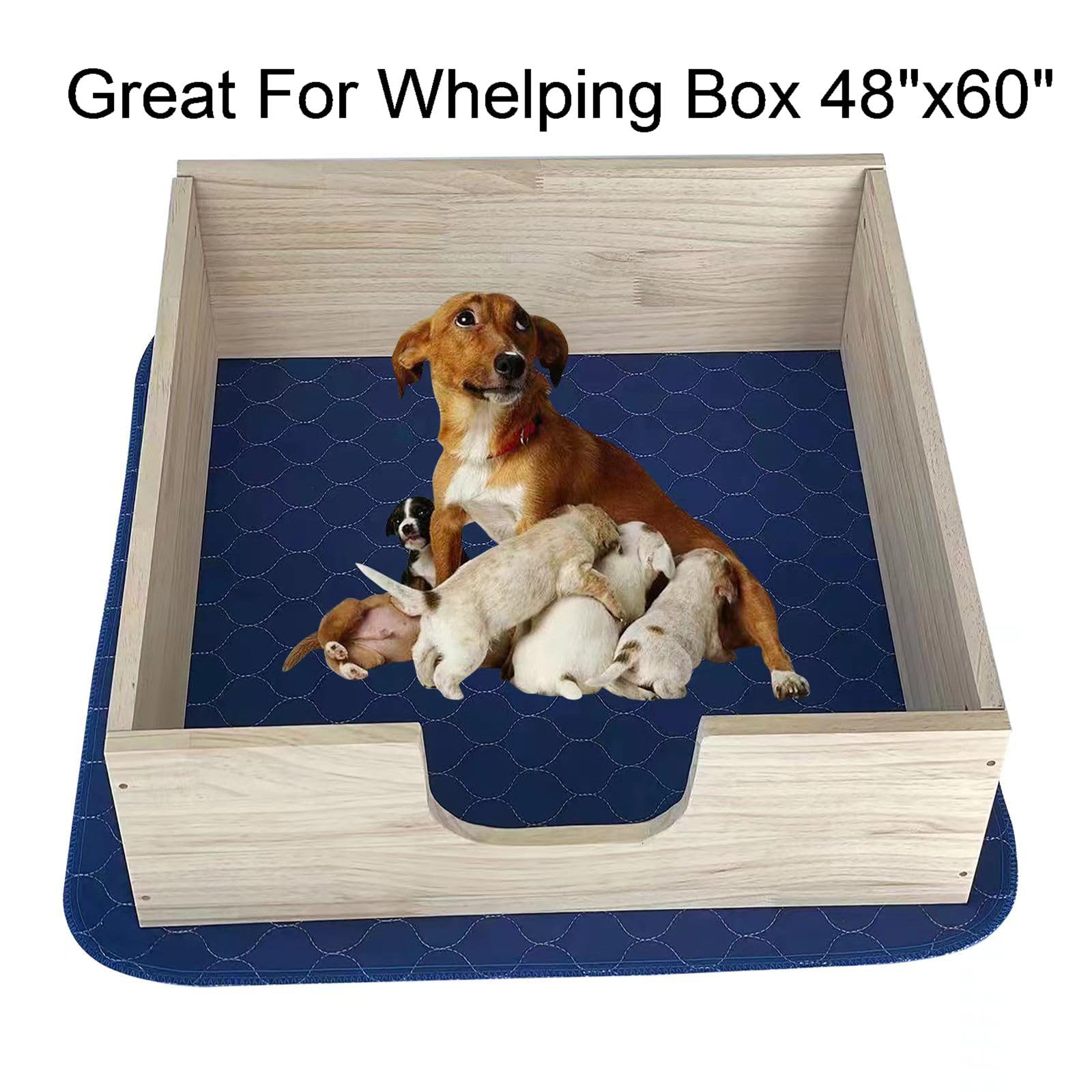 2Pack Dog Pads Washable 53   x65   , Extra Large Puppy Pads Waterproof, Super Absorption, Anti Skid Whelping Pad for Puppy Pen