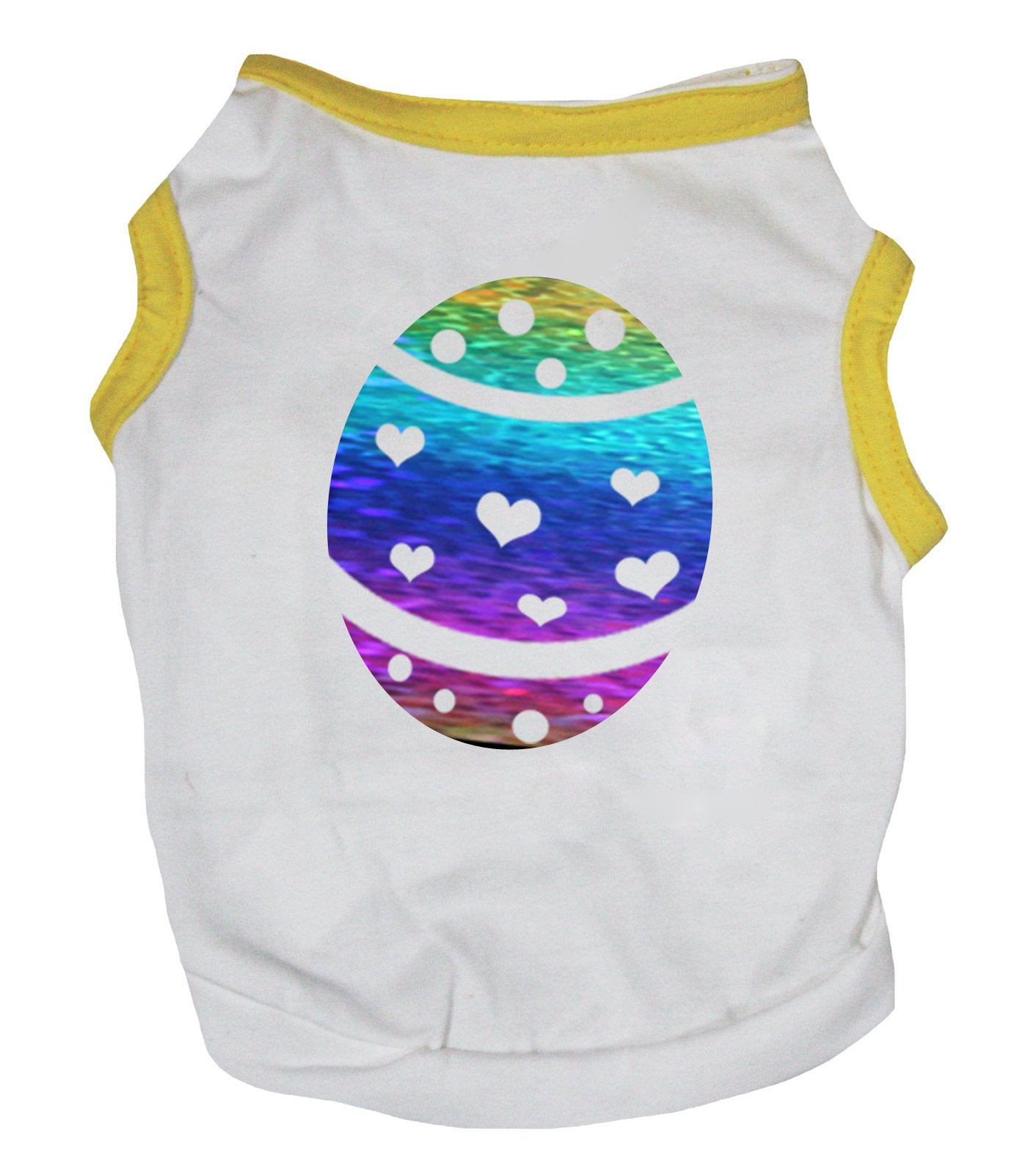Petitebella Rainbow Easter Egg Puppy Dog Shirt (White, Xxx-Large)