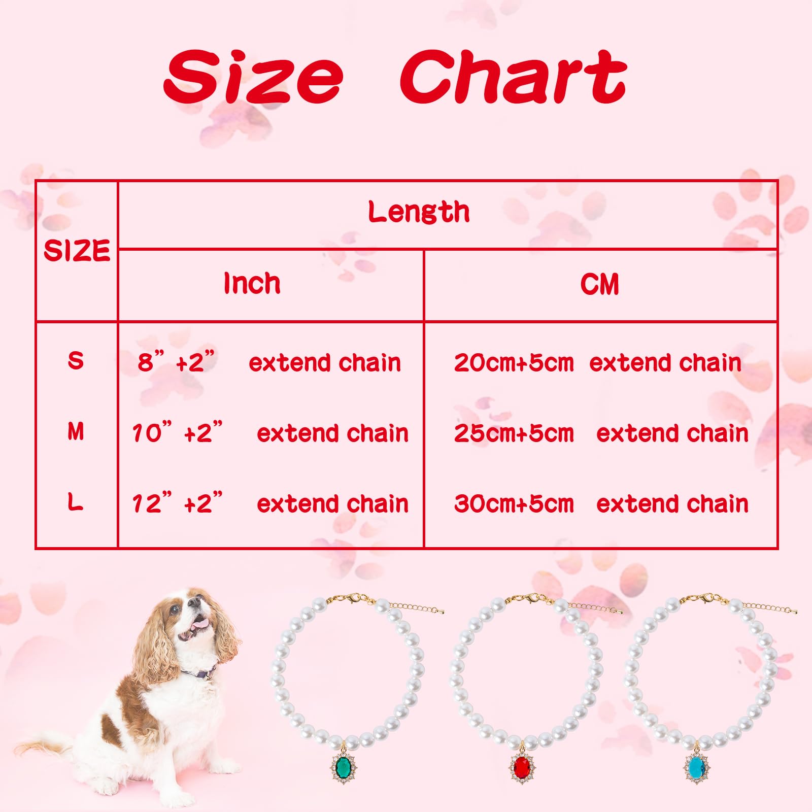 Daovace Pearl Dog Collar Elegant Oval Crystal Rhinestone Necklace Pet Jewelry For Cats Small Dogs Puppy Yorkie Chihuahua Cat Wed