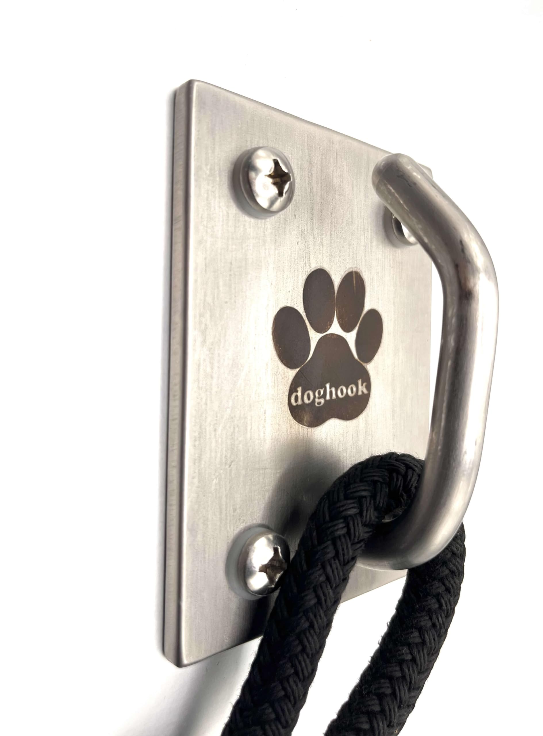 Doghook Ultimate Wood Installation Kit - Heavy Duty Dog Leash Holder - Stainless Steel - Safety Leash Connector - Wall Door Tabl