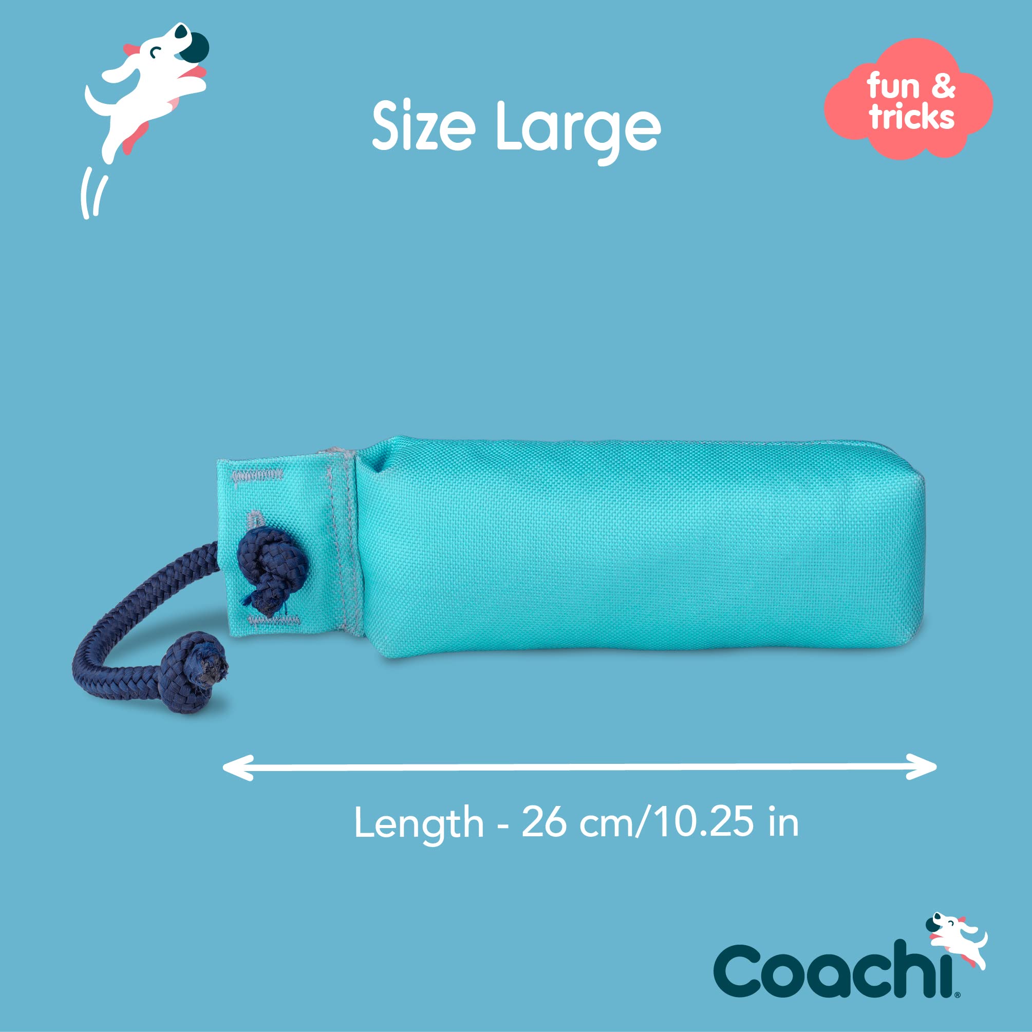 Coachi Canvas Training Dummy, Floats, Long Distance Throwing, Classic Retrieval Toy, Gundog And Puppy Training. Dog Accessory. S