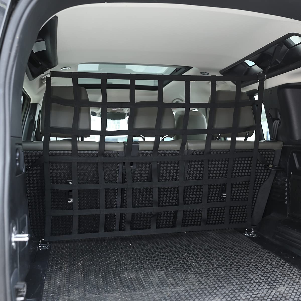Cheya Pet Restraint Net Dog Fence Car Backseat Divider Vehicle Gate Cargo Area Travel Trunk Mesh Net Screen For Land Rover Defen