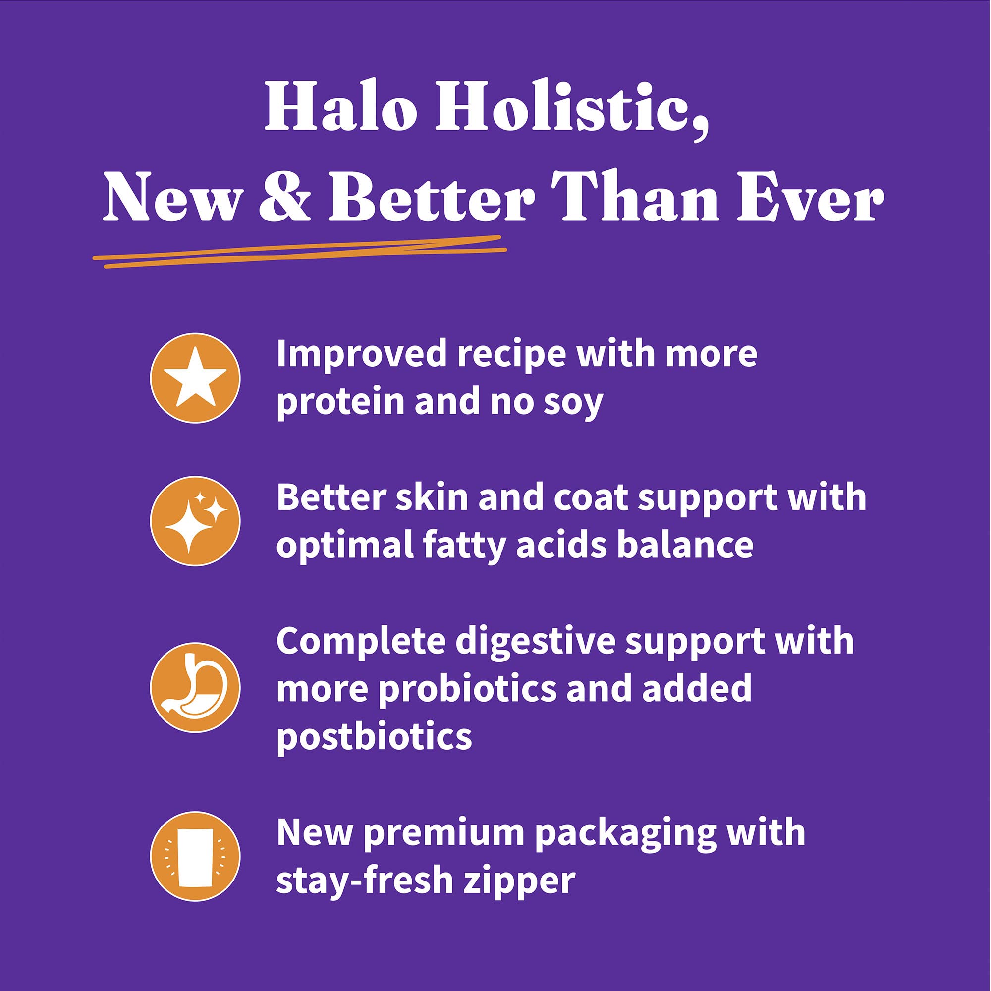 Halo Holistic Cat Food Dry, Cage-free Chicken Recipe, Complete Digestive Health, Dry Cat Food Bag, Adult Formula, 6-lb Bag