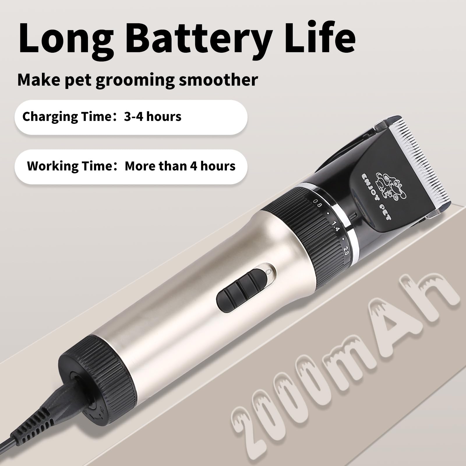 Dog Clippers For Grooming, Low Noise Dog Grooming Clippers, Cordless Dog Hair Trimmer, Rechargeable Dog Shavers For Grooming Dogs Cats Pets