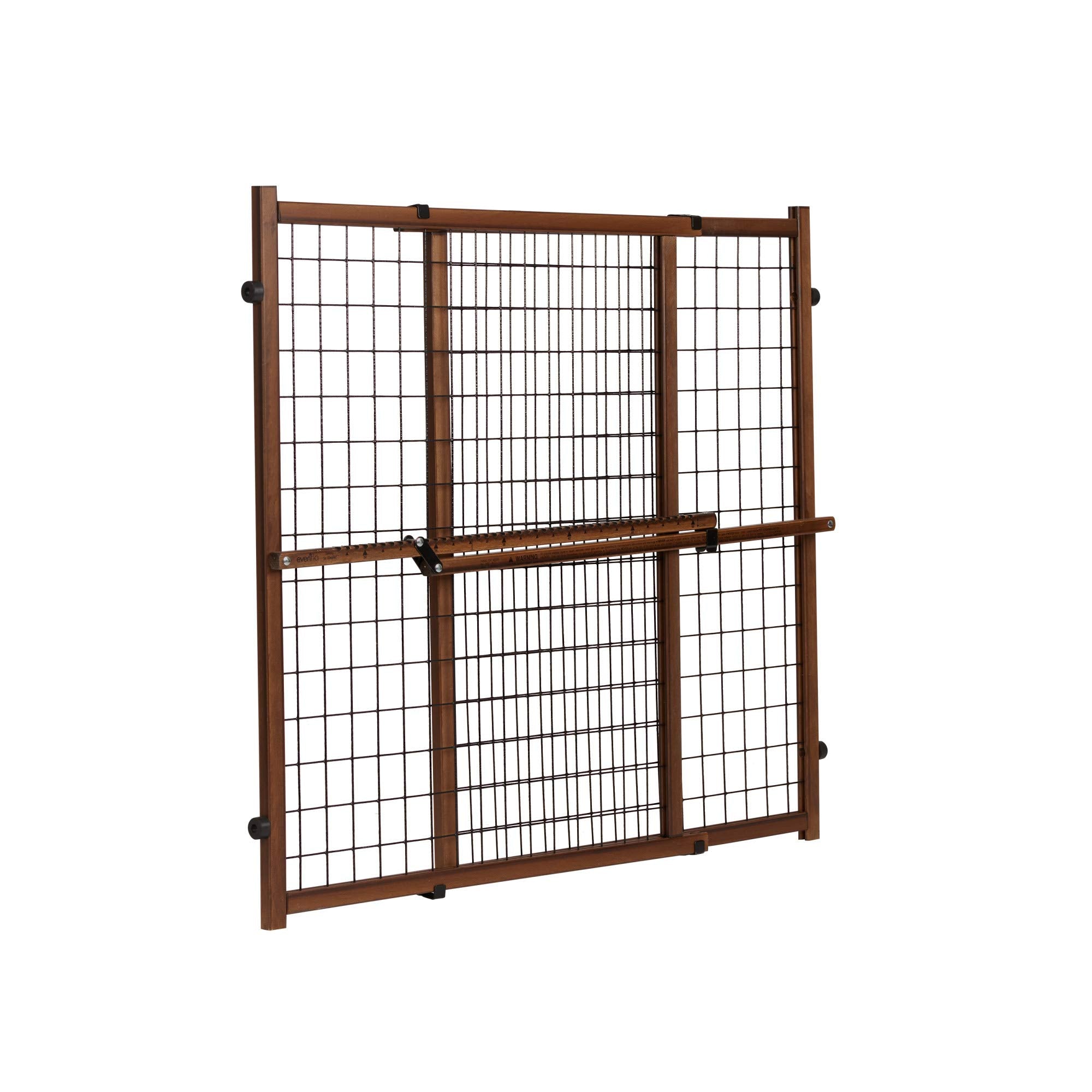 Evenflo Position & Lock Tall & Wide Baby Gate, Pressure-Mounted, 50'W X 32'H, Farmhouse Collection