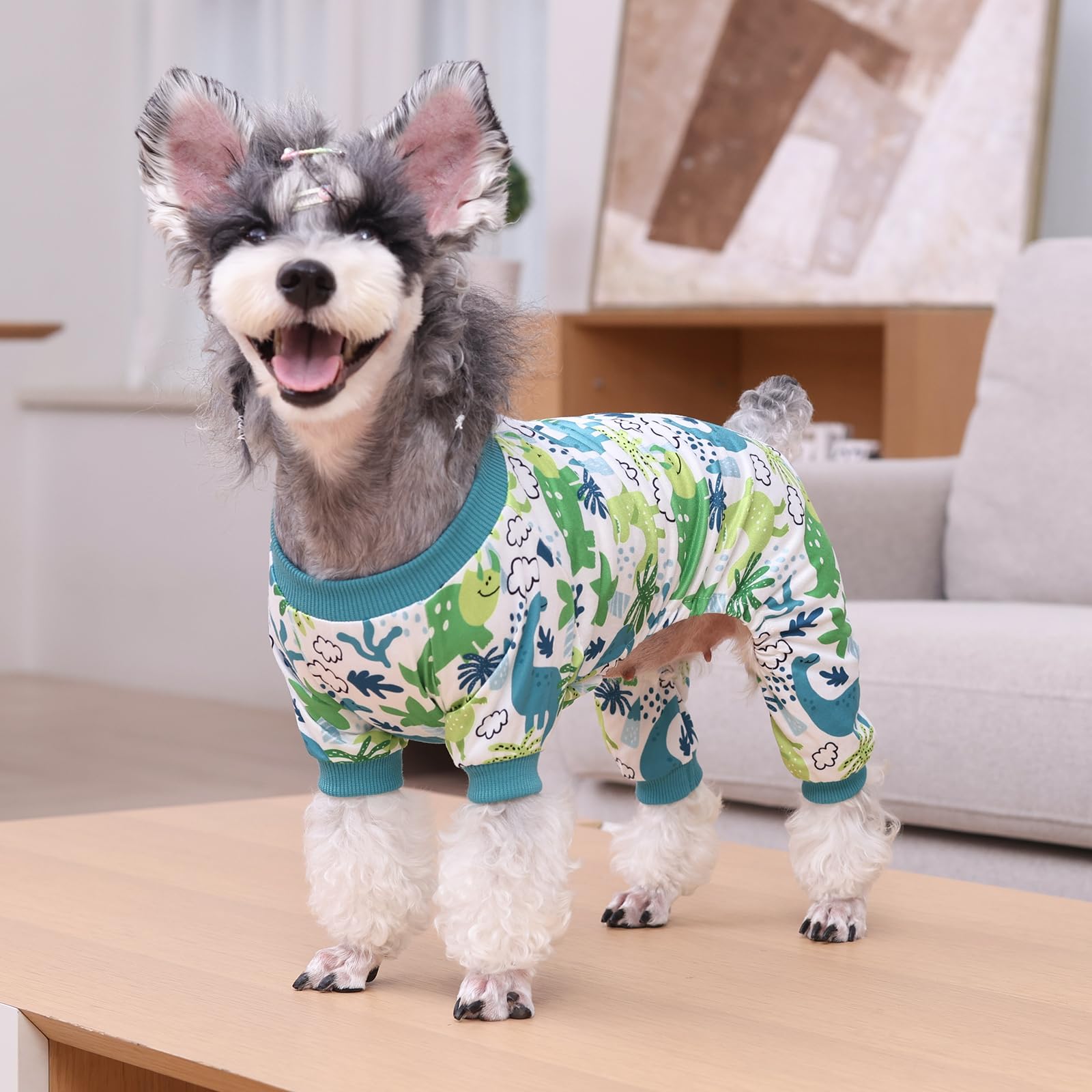 Cutebone Small Dog Pajamas Shirt Stretchy Summer Puppy Pjs Soft Cat Onesies Pet Clothes For Daily Wear Da27L