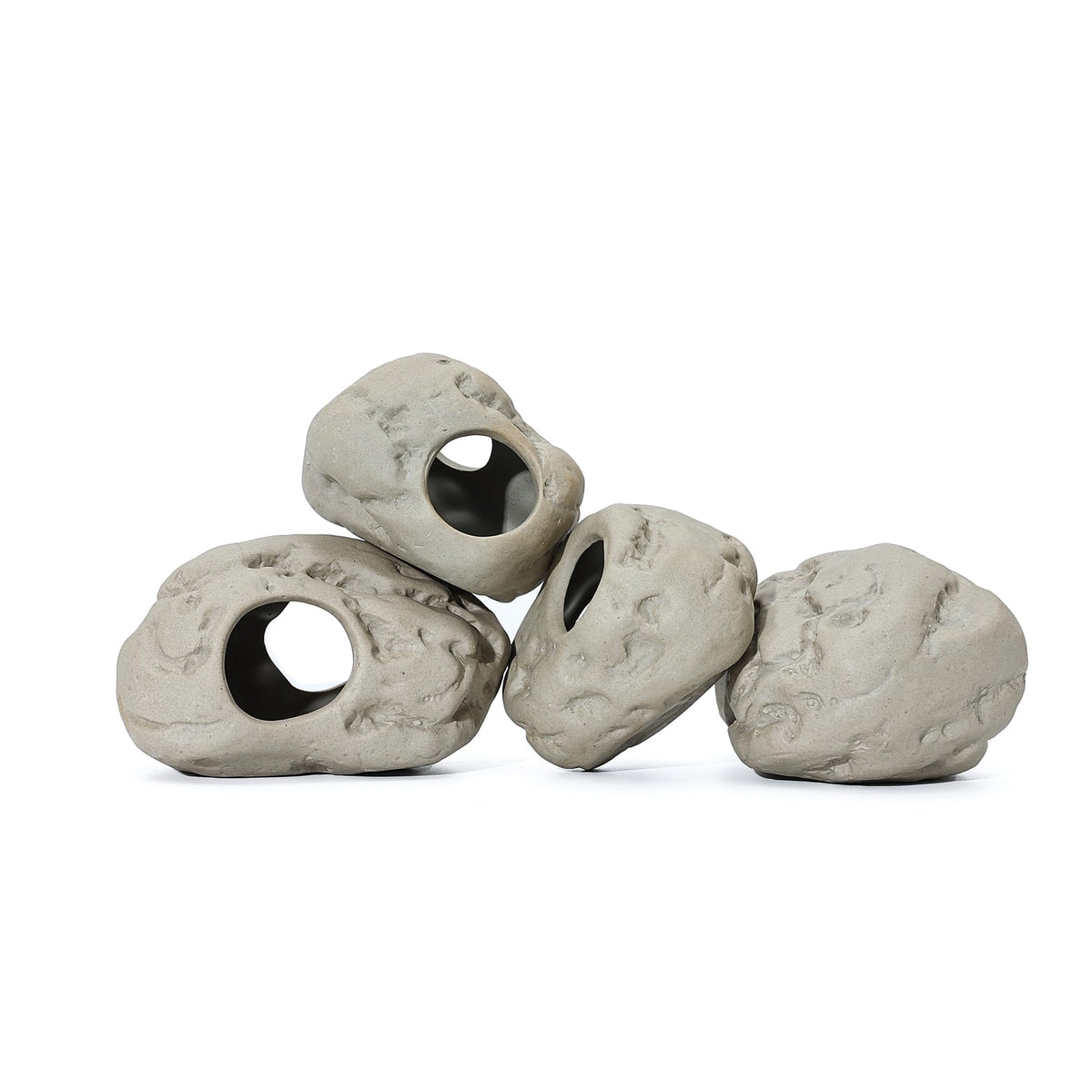 Alegi Aquarium Rock Cave Decor For Shrimp Cichlid Hiding Breeding (Set 4)