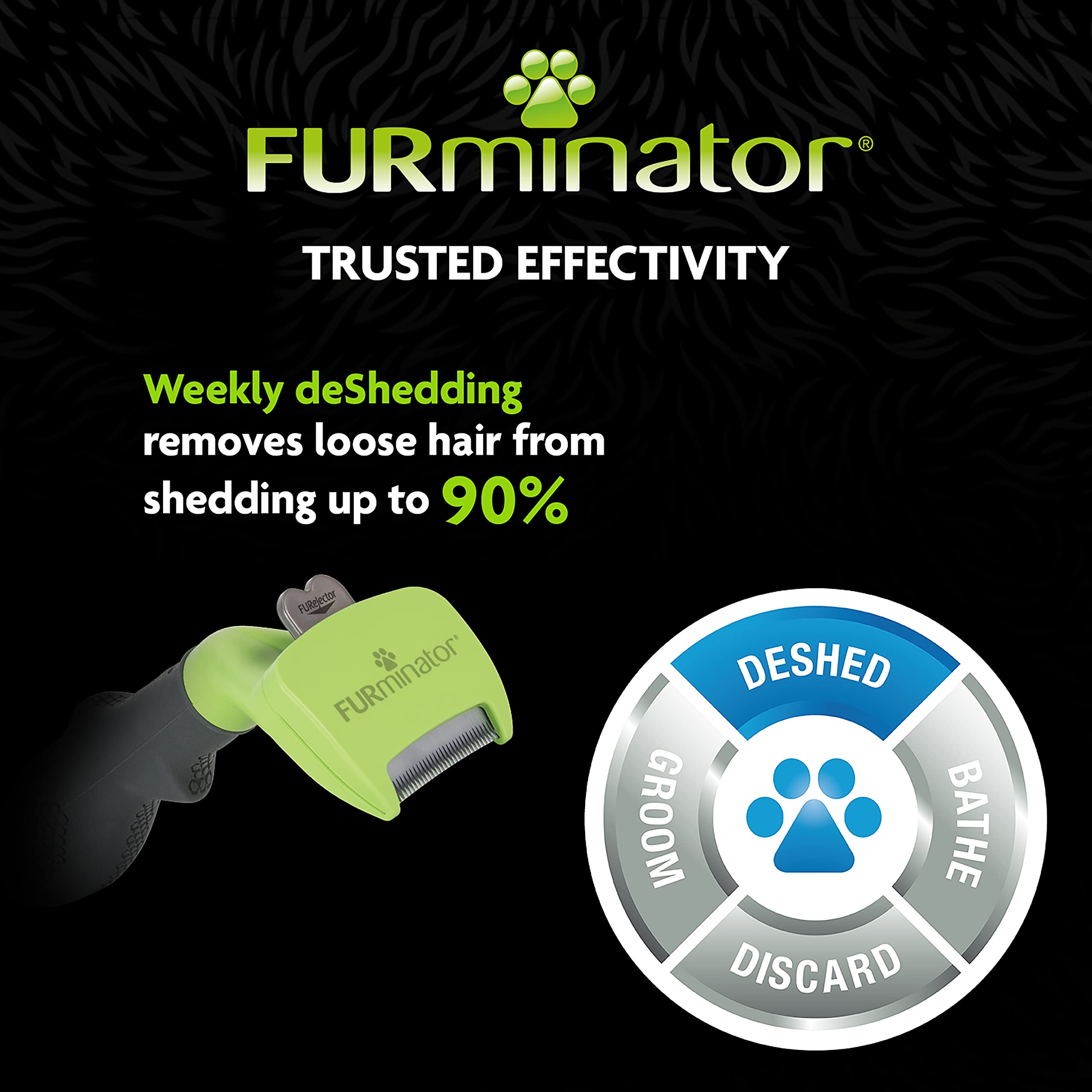 Furminator Undercoat Deshedding Tool For Small Short Hair Dogs 4.5-9 Kg