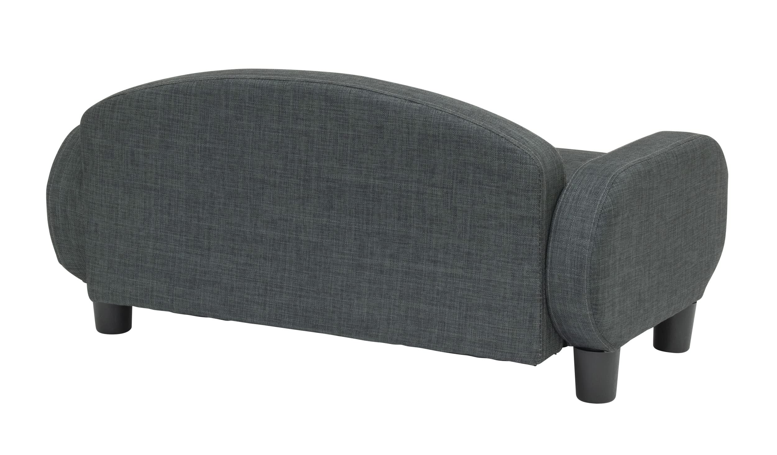 Paws & Purrs Modern Pet Sofa 31.5'' Wide Low Back Lounging Bed With Removable Mattress Cover In Espresso/Gray