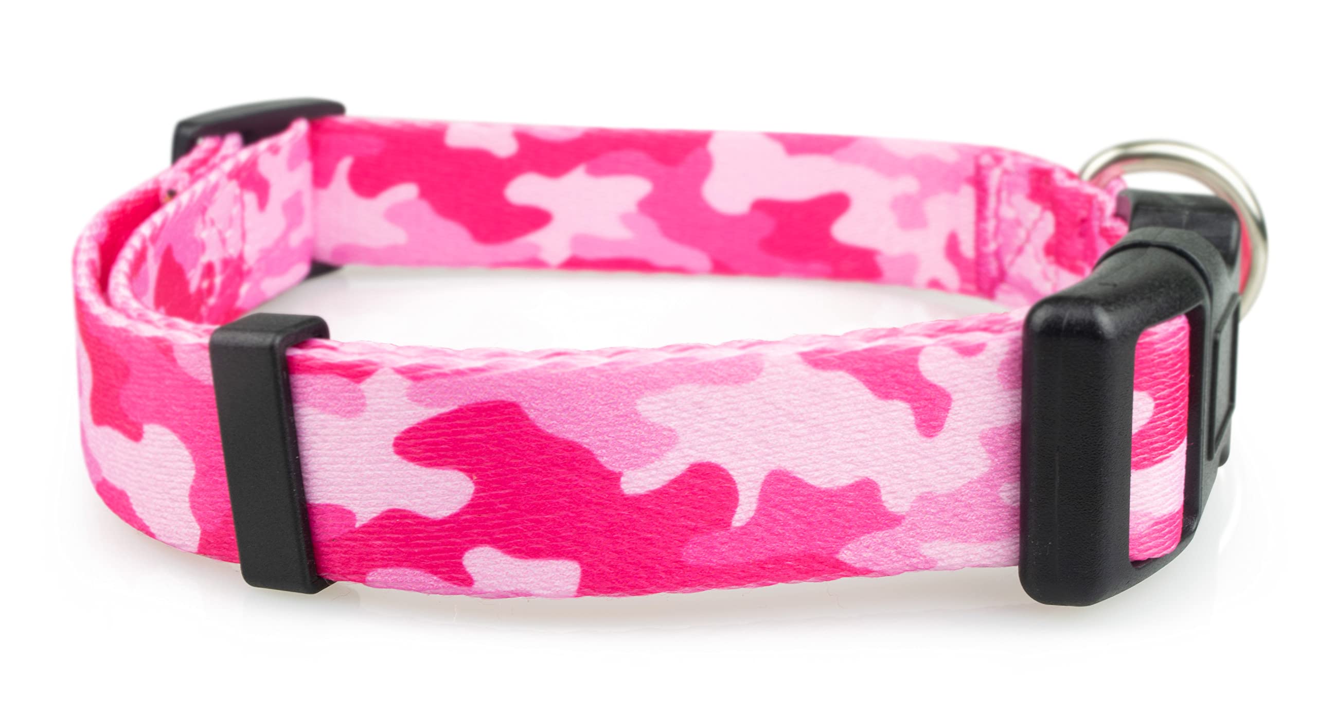 Limeloot Pink Camo Dog Collar for Female Dogs, Cute Girl Dog Collar for Large Dogs, Large