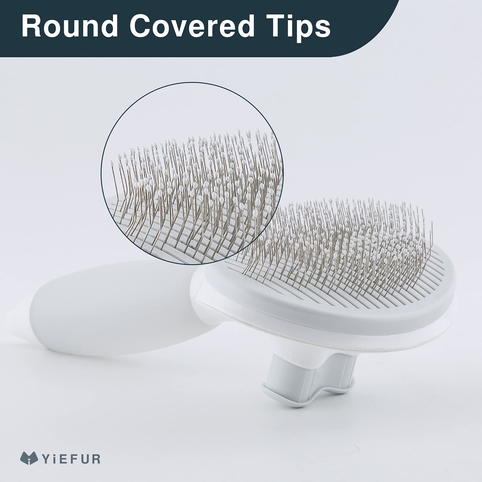 Cat Hair Brush,Cat Brush For Shedding,Soft Silicone Self Cleaning Brush For Short And Long Haired Cats For Grooming And Shedding White