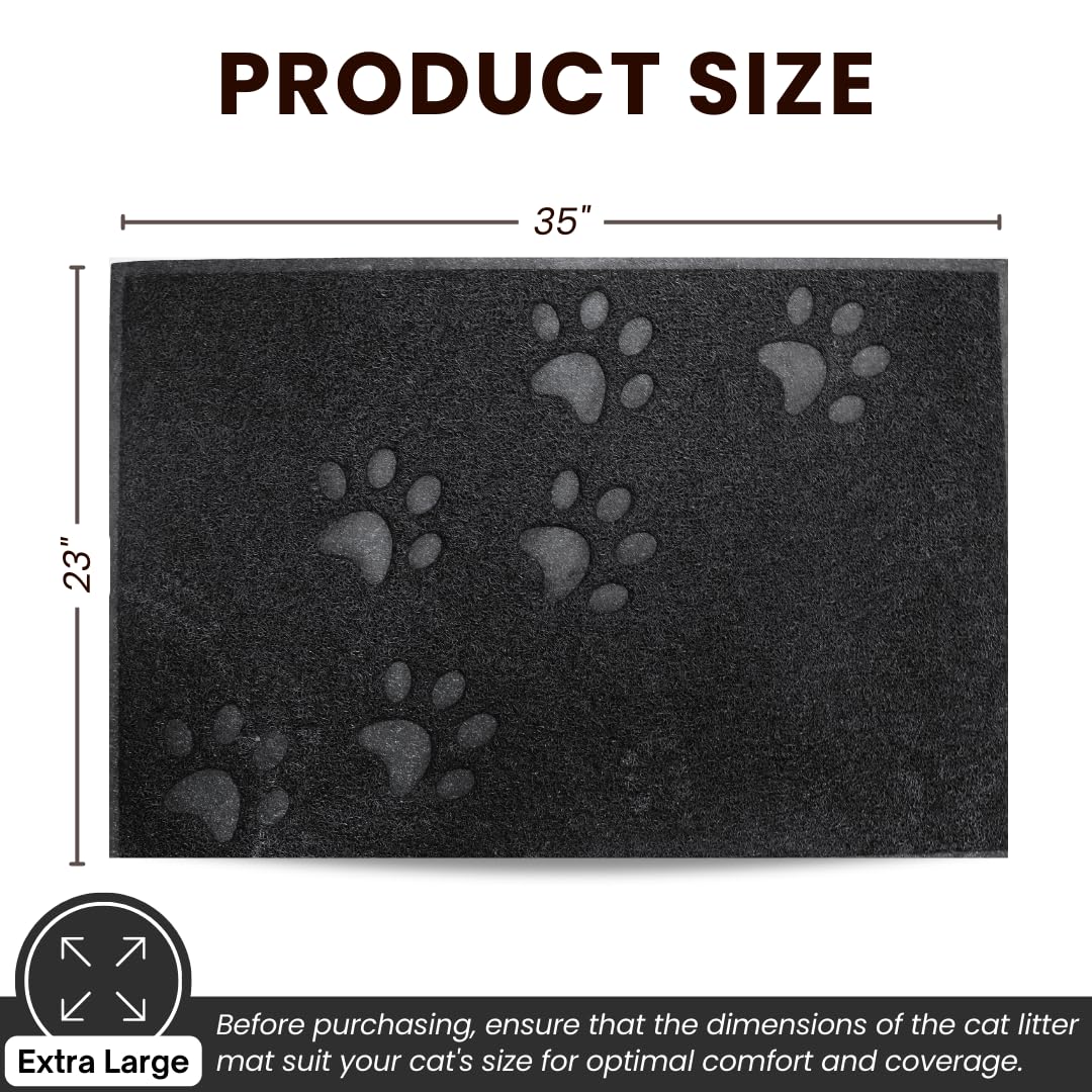 Andalus Extra Large Cat Litter Mat, Pack of 1 - Waterproof, Non-Slip & Easy to Clean Cat Litter Box Mat for Extra Efficient Pet