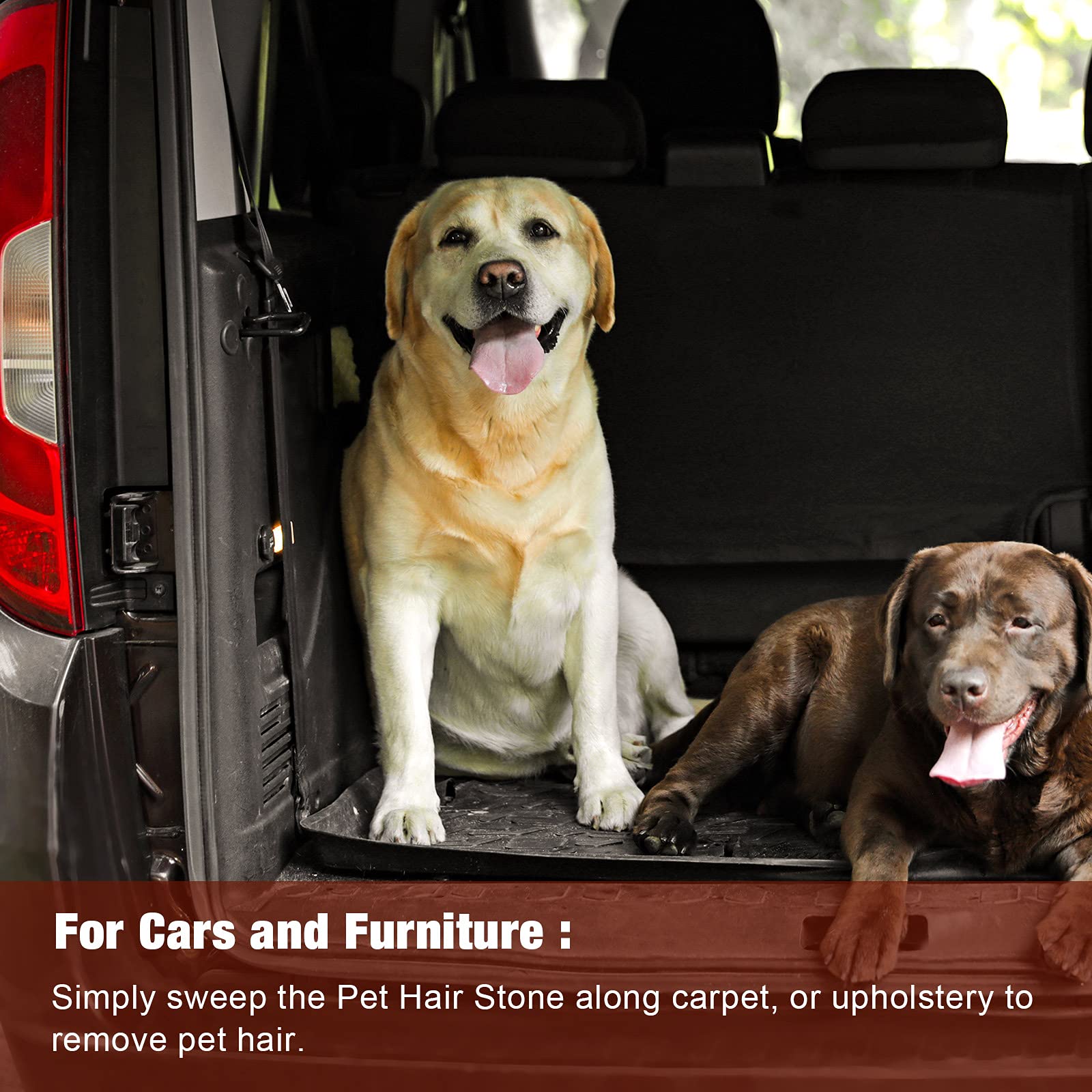 2 Pieces Pet Hair Remover For Cat Hair Removal Pumice Stone Tool Carpet Dog Fur Removal Tool For Car Couch Furniture Bedding Easy To Clean (5.3 Inches)