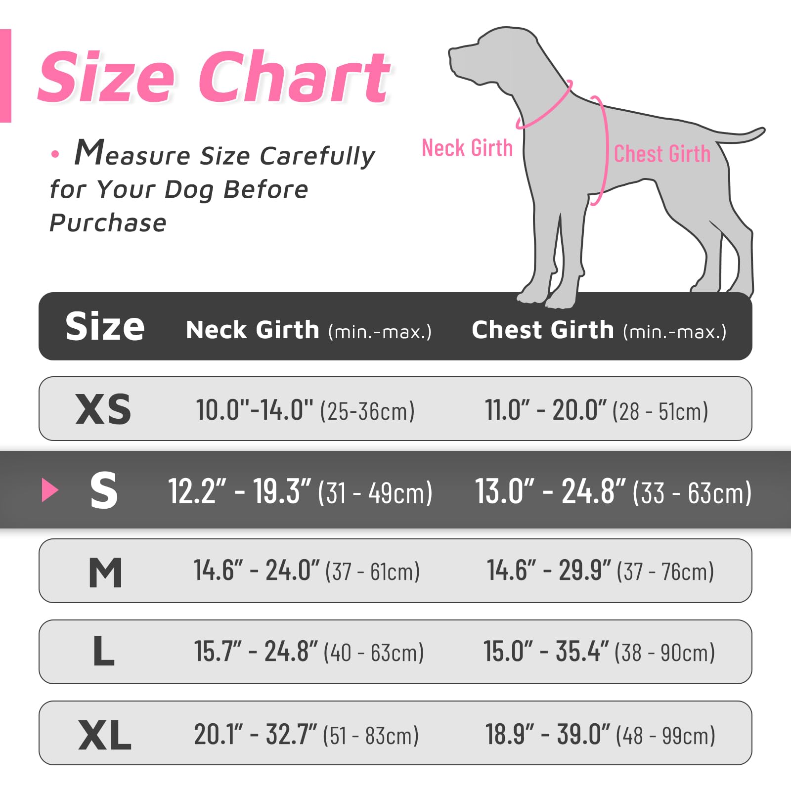 Eagloo Dog Harness Small Sized Dog, No Pull Service Vest With Reflective Strips And Control Handle, Adjustable And Comfortable For Easy Walking, No Choke Pet Harness With 2 Metal Rings, Pink, S