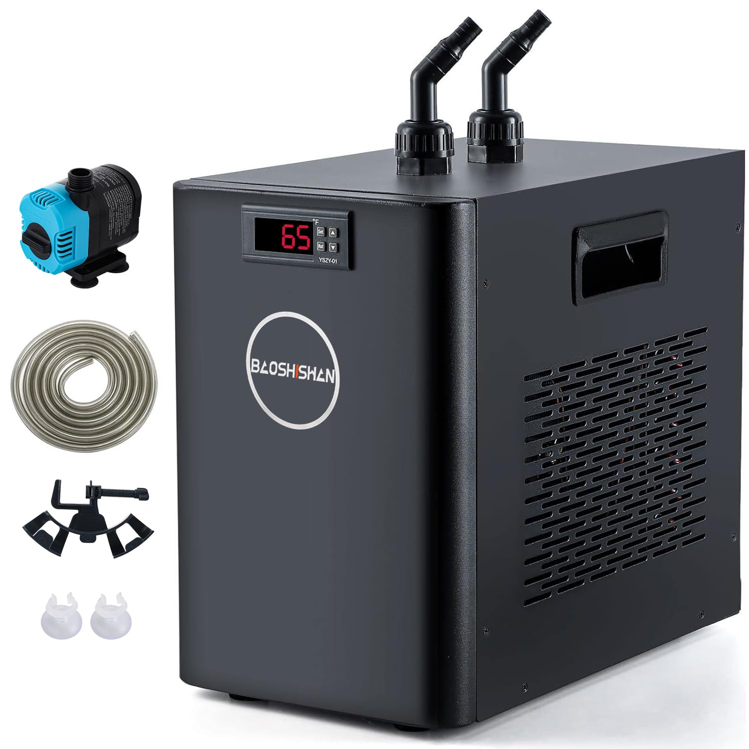 BAOSHISHAN Aquarium Chiller 42gal 1/10 HP Water Chiller for Hydroponics System with Compressor Refrigeration Special Quiet Desig