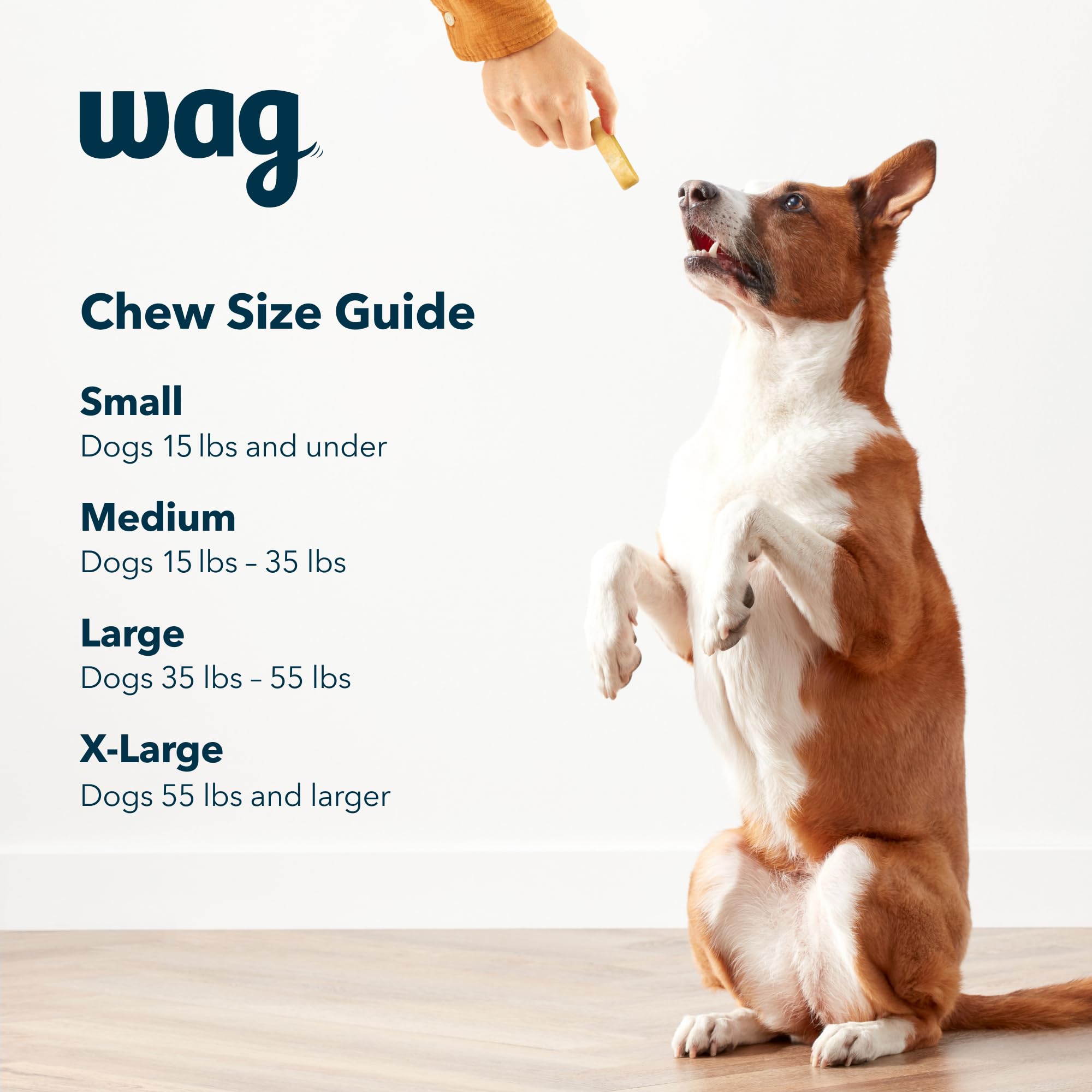 Amazon Brand - Wag Yak Cheese Himalayan Dog Chews, Dog Treats for Small Size Dogs, All Natural, High Protein for Aggressive Chew