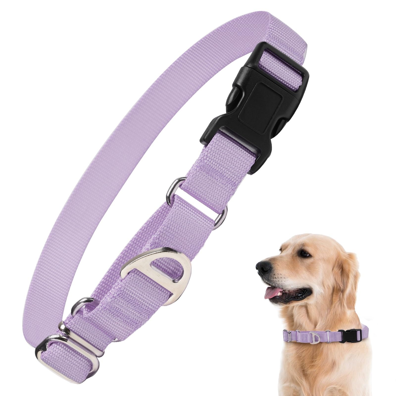 Rttochfy Martingale Collar For Dogs, Adjustable Nylon Dog Collar With Quick Release Buckle, No Choke Dog Training Collar For Sma