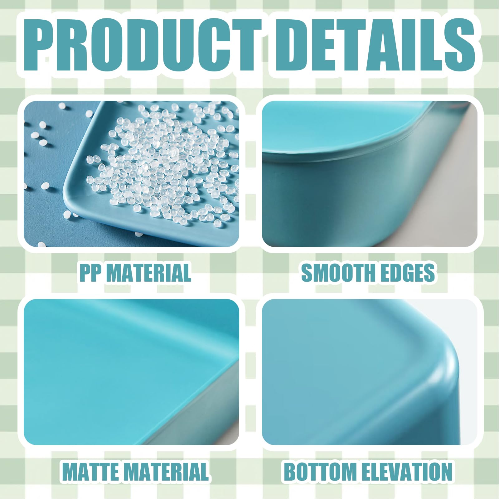 5Pcs Small Litter Box, Plastic Kitten Litter Box, 13.9 X 9.8 X 3 Inch Open Litter Box For Small Pet, Easy To Clean (5 Color)