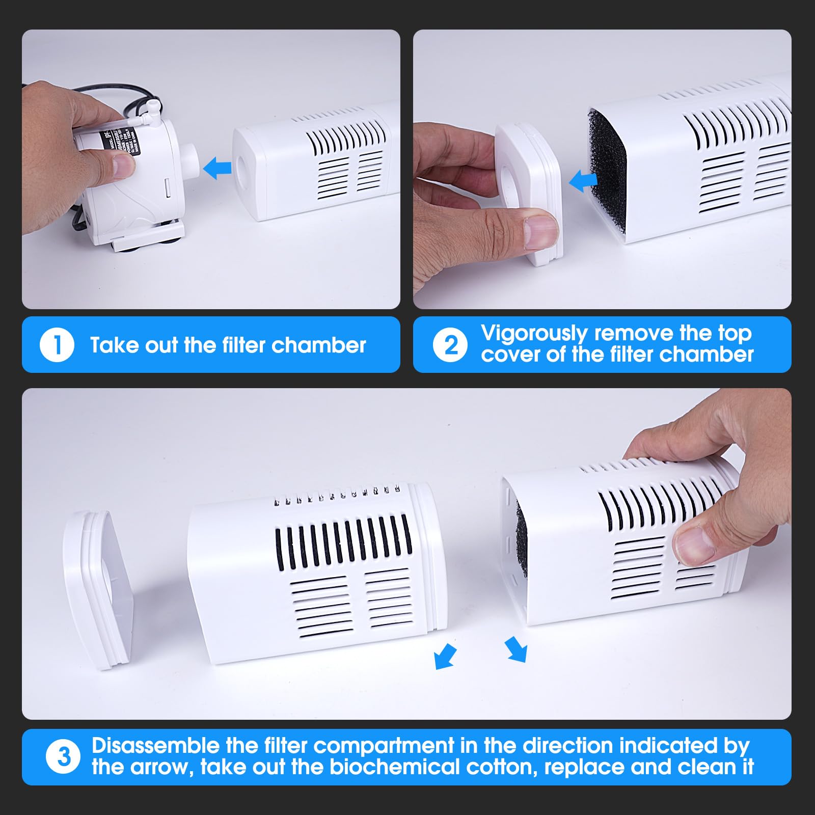 The Fish Tank Filter Is Suitable For 80-160 Gallon Aquariums, Filtering/Oxygenating/Water Circulation. Built-In Biochemical Filt