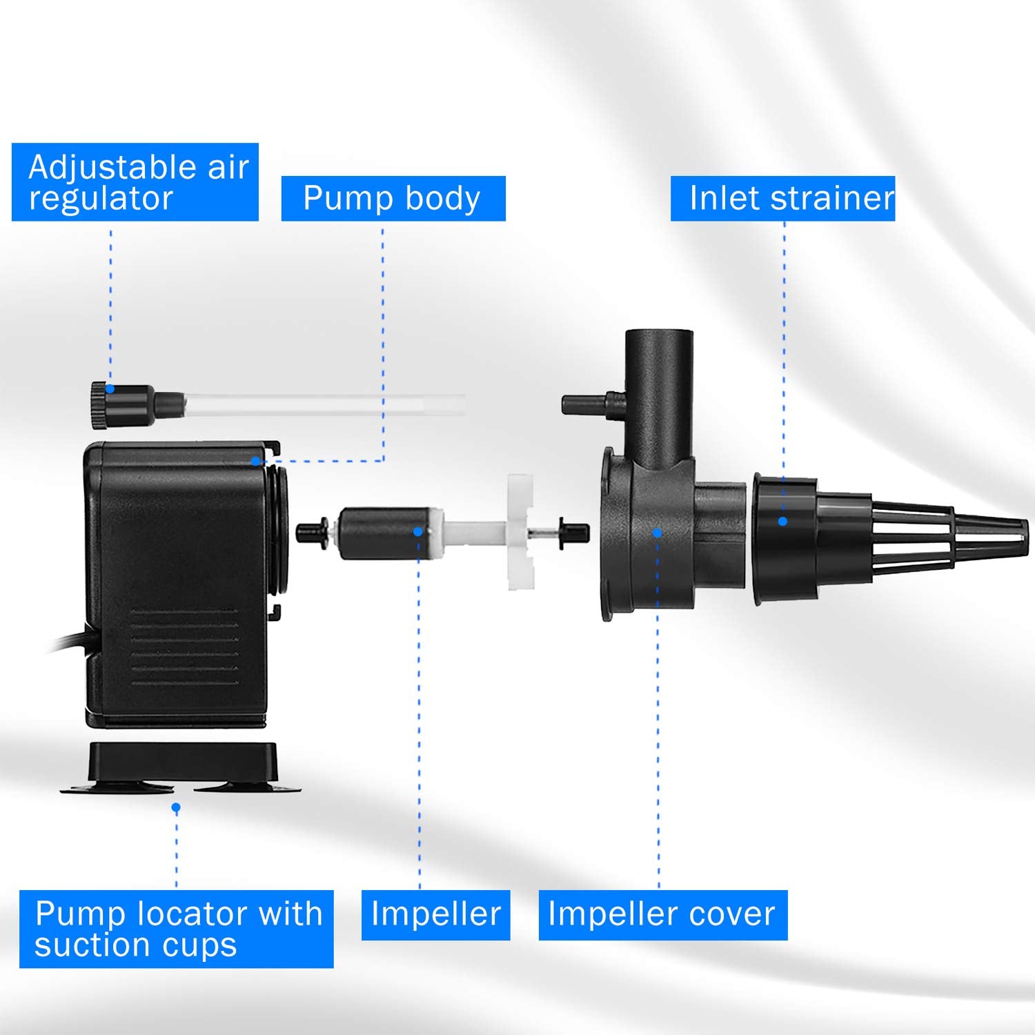 Aquamiracle Aquarium Powerhead Pump Circulating Water Pump 210 Gph For 40-60 Gallon Aquariums With Aerating Features