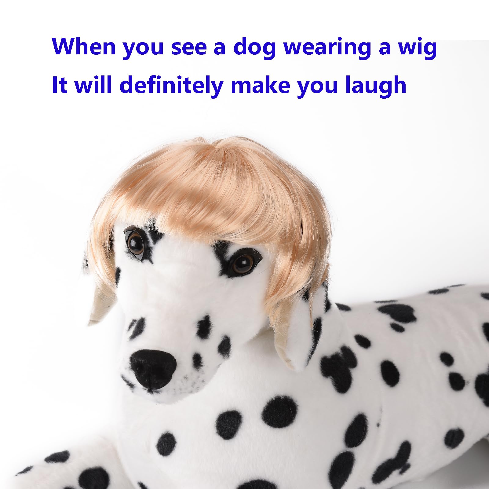 Funny Cosplay Wig For Dog, Headwear Apparel, Pet Costumes, Cat Dress Up For Halloween, Christmas, Parties, Festivals (Golden Str