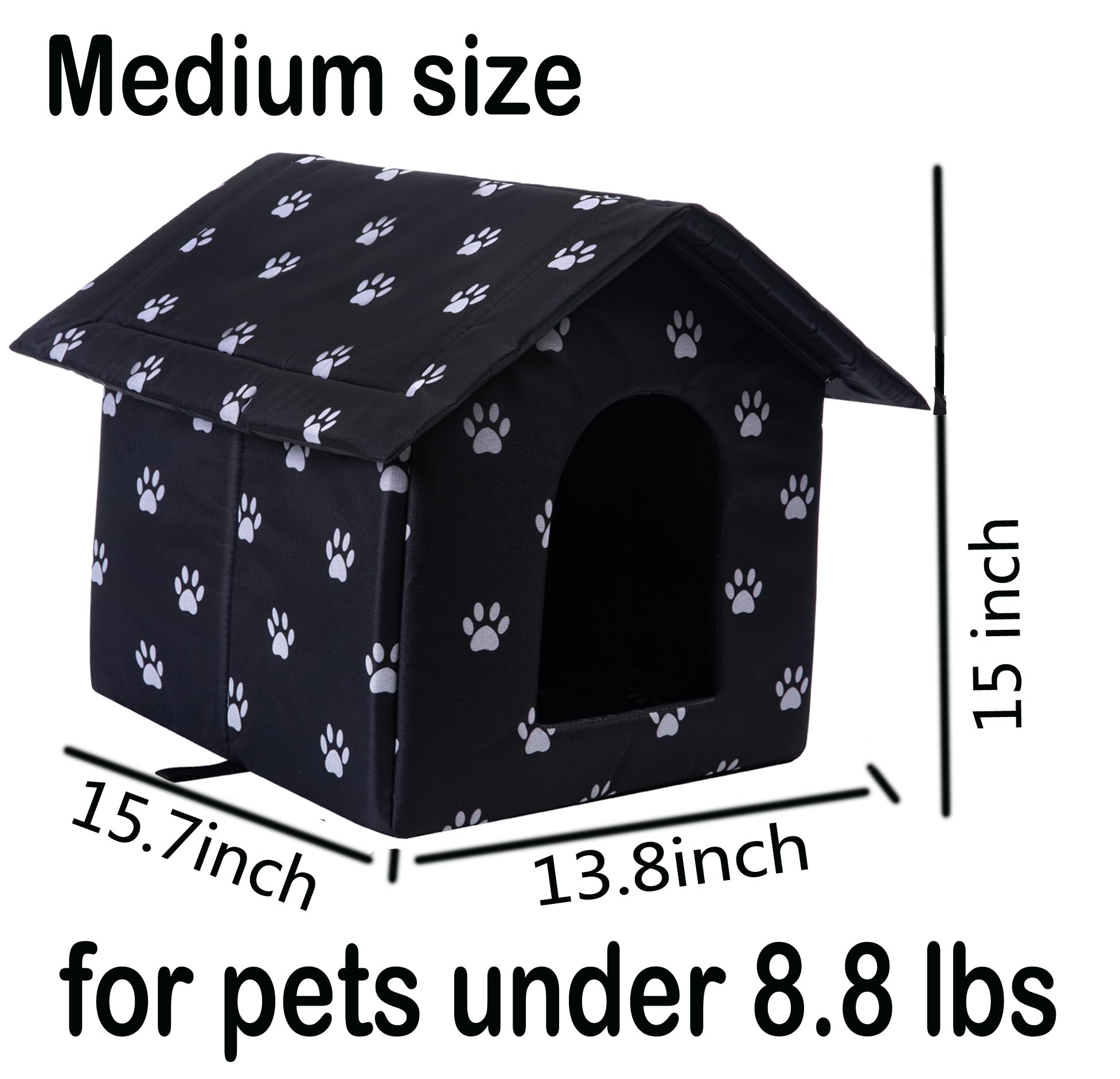 Cat Houses For Outdoor Cats Outdoor Houses For Feral Cats Cat House With Weatherproof Canvas Roof Stray Shelter (Medium Cat Hous