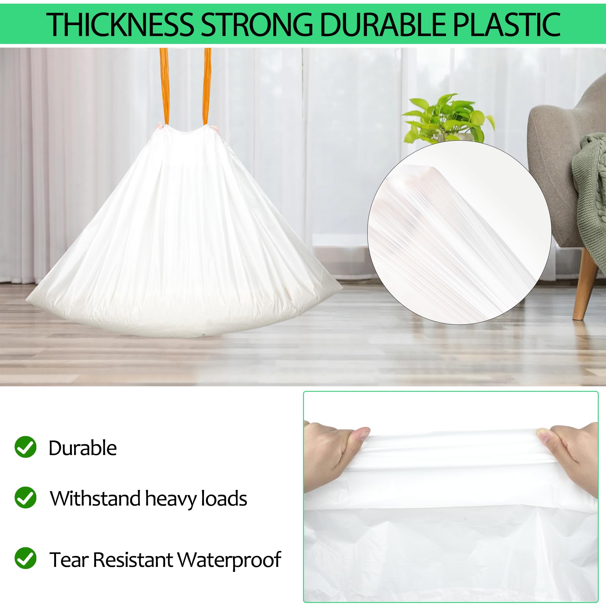 120 Count 18'' X 12.6'' Cat Litter Box Liners, Replaced Trash Bags Fit For Cat Litter Box Mw-Sc01/Mw-Sc02/Mw-Lr01,Thick Heavy Du