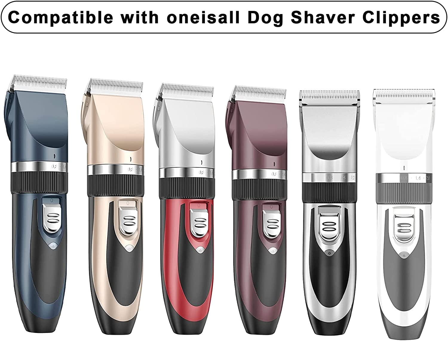 Dodaer 3 Pack Replacement Blade Compatible With Oneisall Low Noise Dog Clippers, Made Of Ceramic Blade & Stainless Steel Blade,C