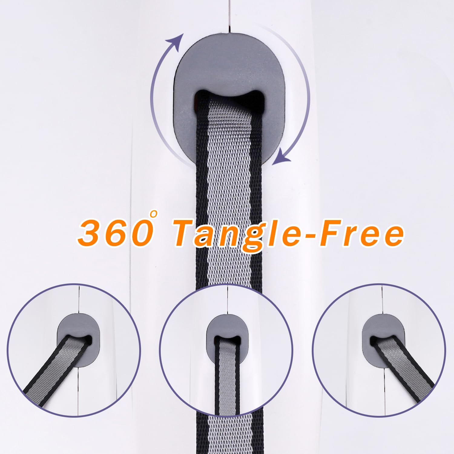 Retractable Dog Leash, 16 Ft Retractable Leash For Dogs 0-55 Lbs, Strong Nylon Tape No Tangle, One-Handed Brake, Pause, Lock, Pe