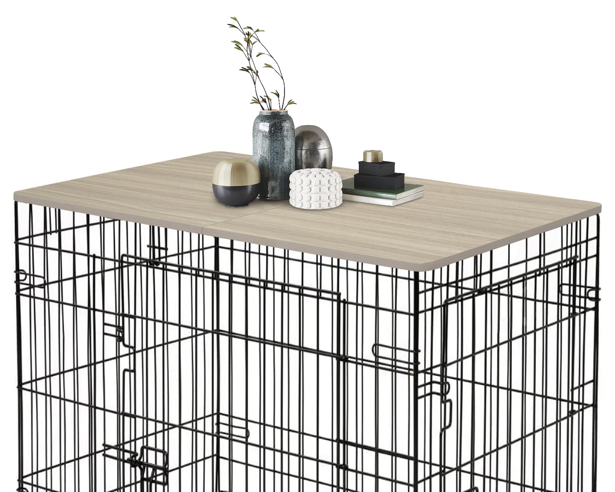 Deblue Dog Crate Topper, Crate Topper For 48In Wire Dog Cages, Wooden Dog Kennel Table Top For Large Dog, Foldable, Portable, Mo
