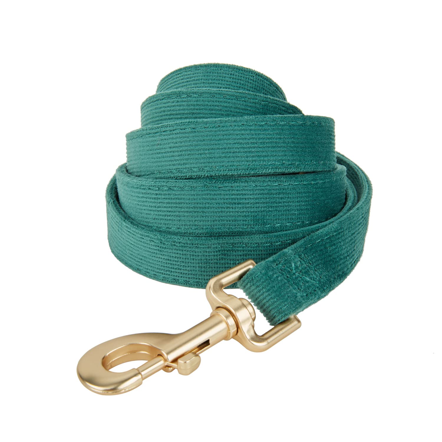 Petiry Soft Corduroy Fibric Dog Leash, 5 Feet Length Lead With Heavy Duty Rotating Hook, For Medium Large Dogs.(M,Green)
