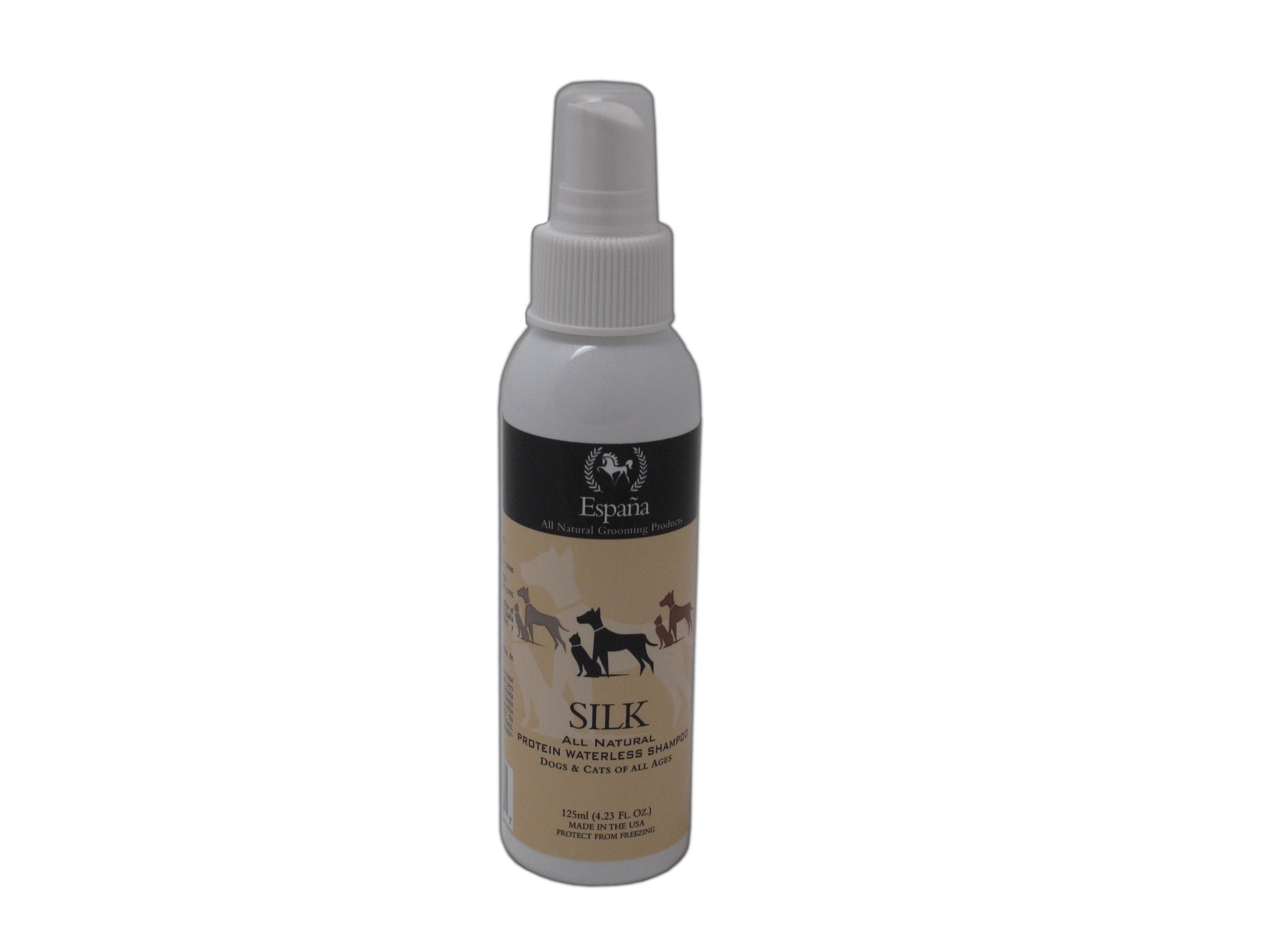 Espana Silk ESP0200DC Specially Formulated Silk Protein Waterless Shampoo for Dogs and Cats, 4.23-Ounce